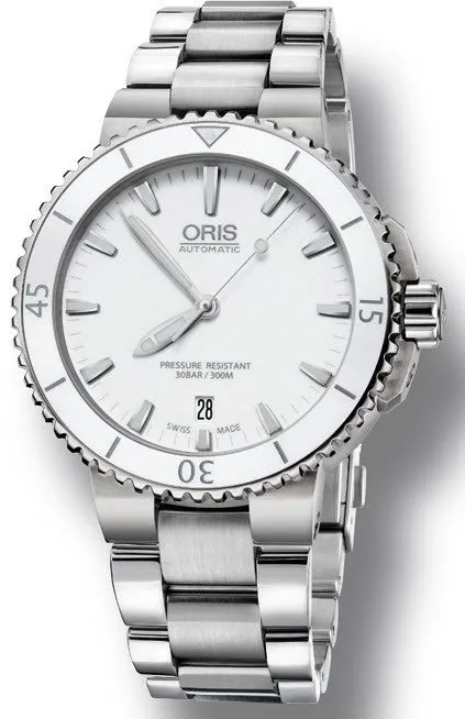 ORS Watch Aquis Date White Bracelet