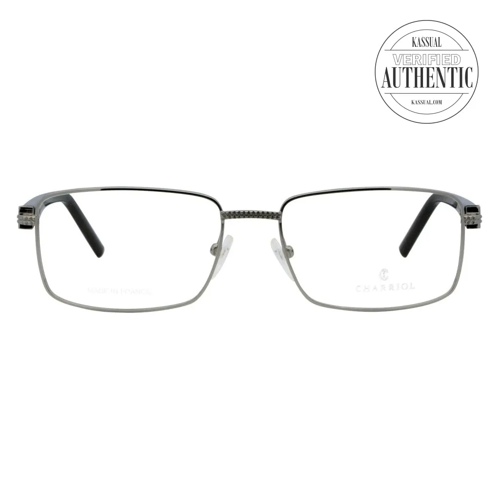 Philippe Charriol Rectangular Eyeglasses PC75011 C03 Silver/Black 56mm 750