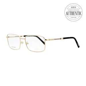 Philippe Charriol Rectangular Eyeglasses PC75033 C01 Shiny Gold 56mm 75033