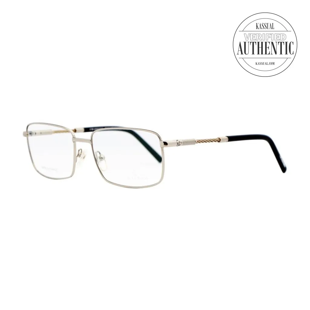 Philippe Charriol Rectangular Eyeglasses PC75033 C2 Shiny Silver 56mm 75033