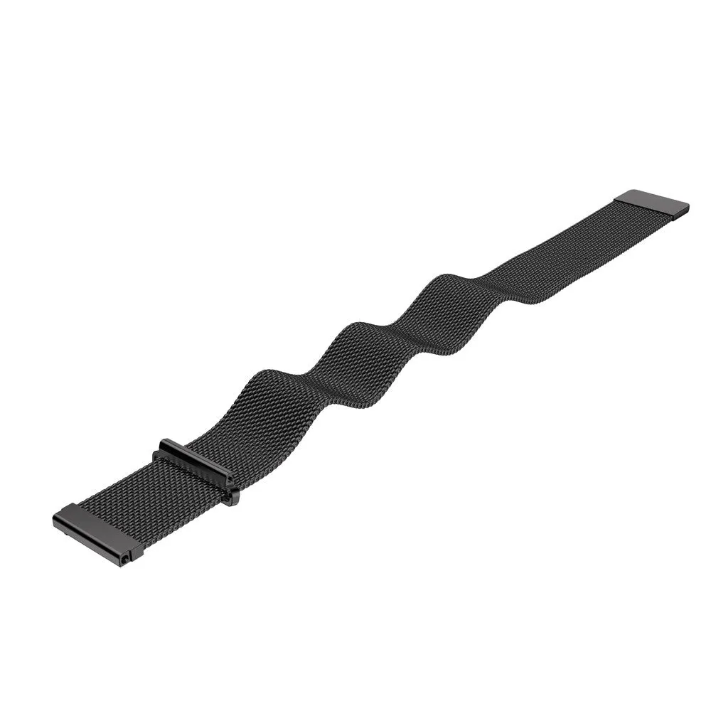 Polar stainless steel bracelet Milanaise with 22mm bar width - Black
