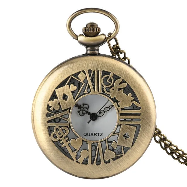 Retro Style Alice in Wonderland Pocket Watch