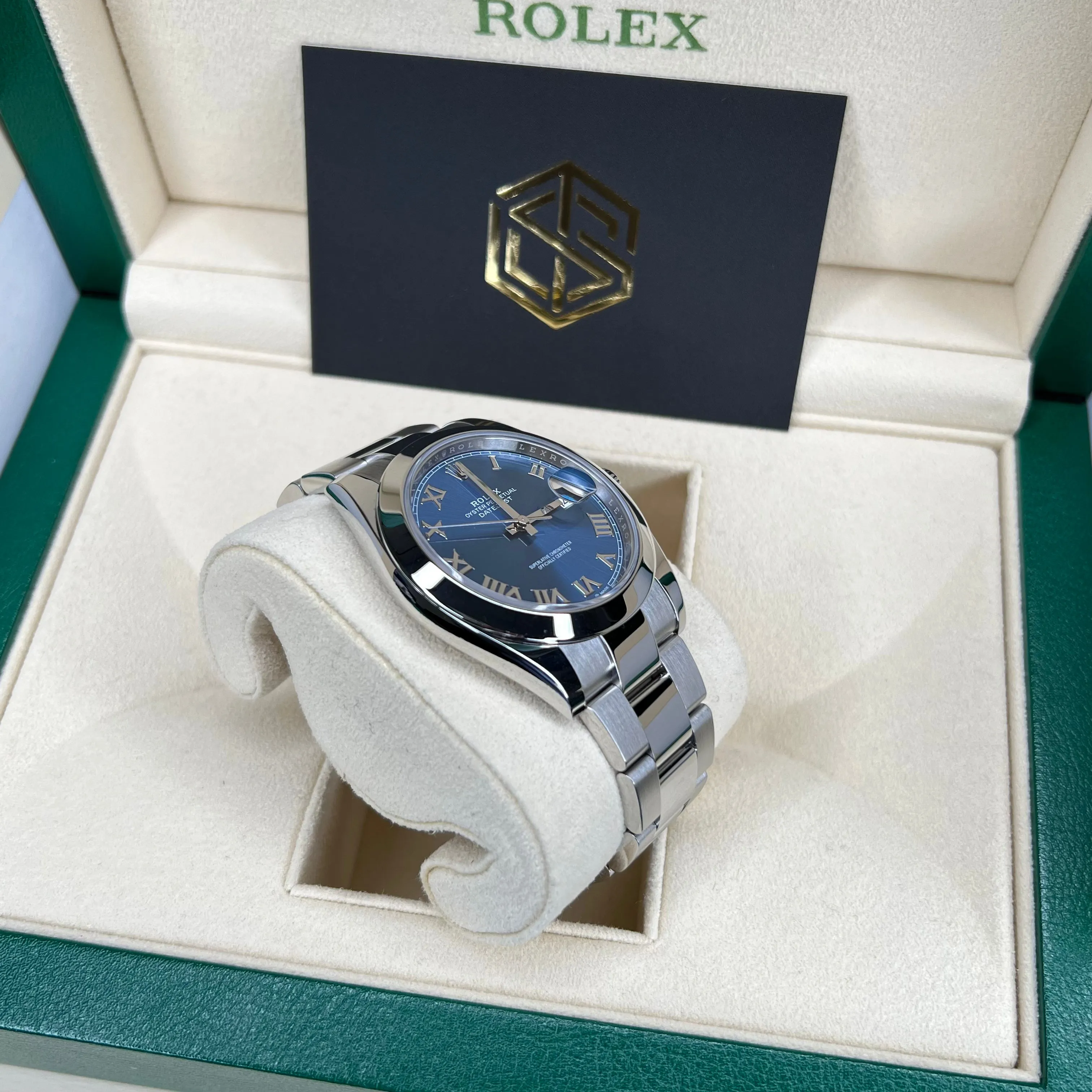 Rolex 126300 Datejust 41 Azzurro Blue Oyster 2021 Full Set Watch