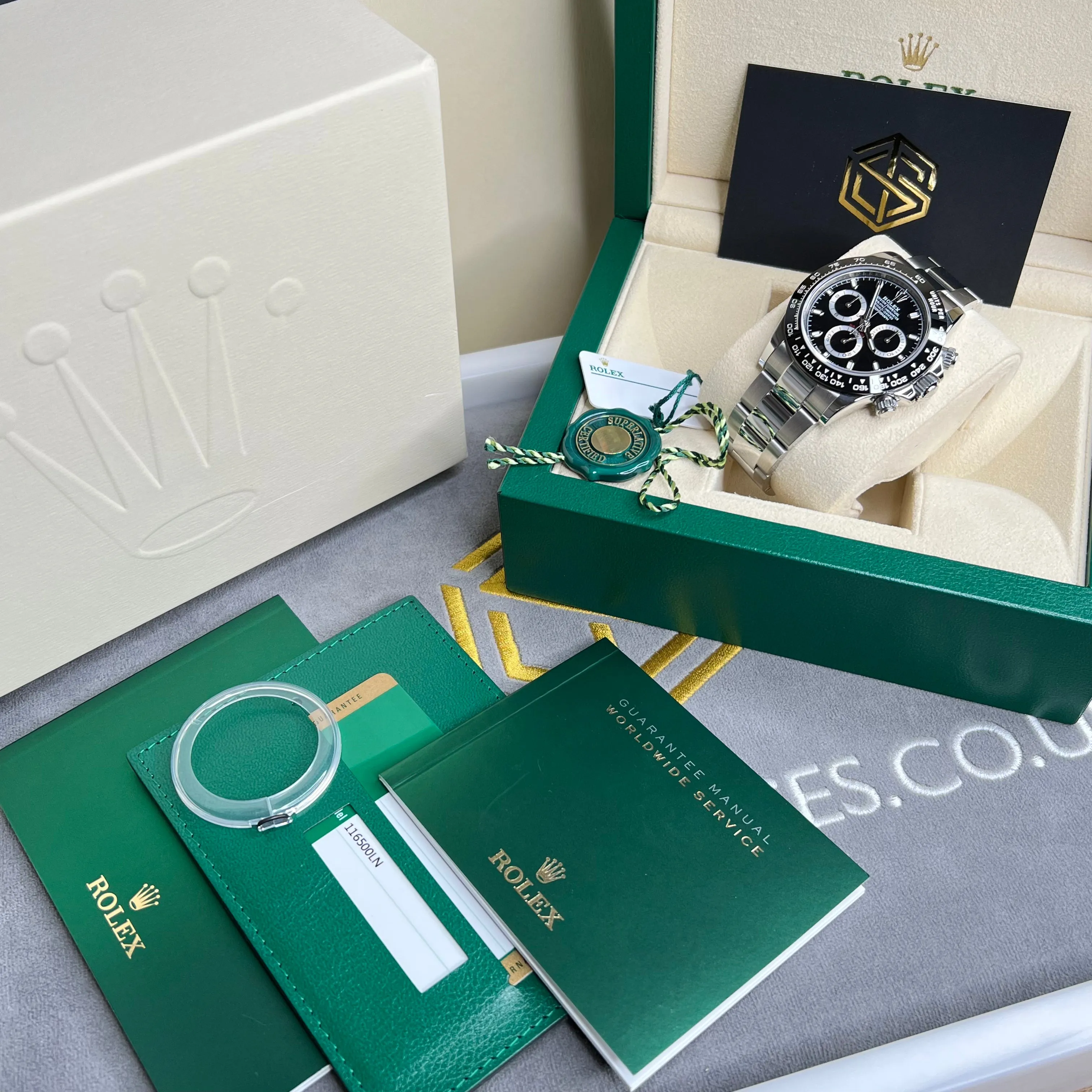 Rolex Cosmograph Daytona Ceramic Black Dial 116500LN 2016 Full Set Watch