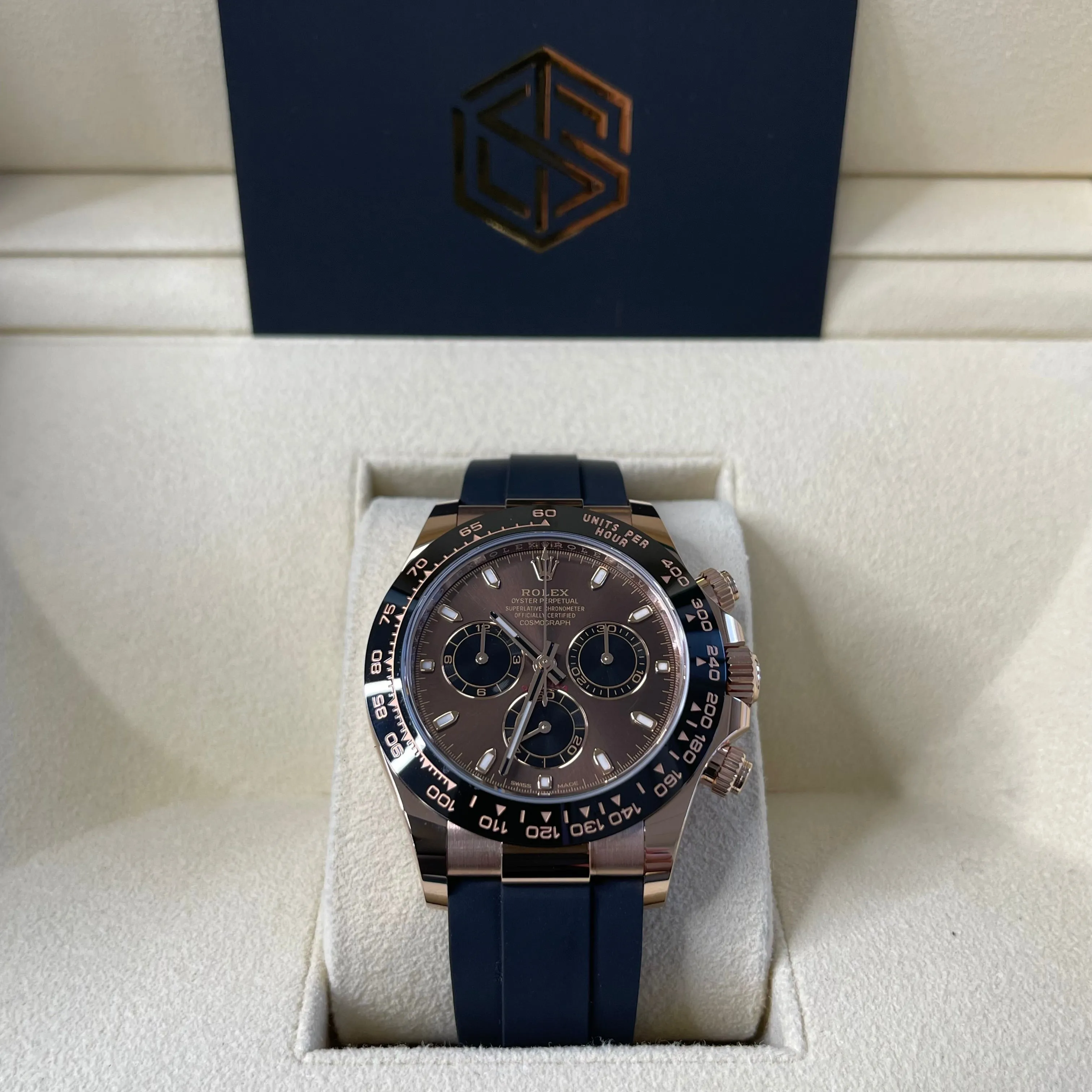 Rolex Cosmograph Daytona Oyster Flex Everose Chocolate Dial 116515LN 2021 Unworn Full Set Watch