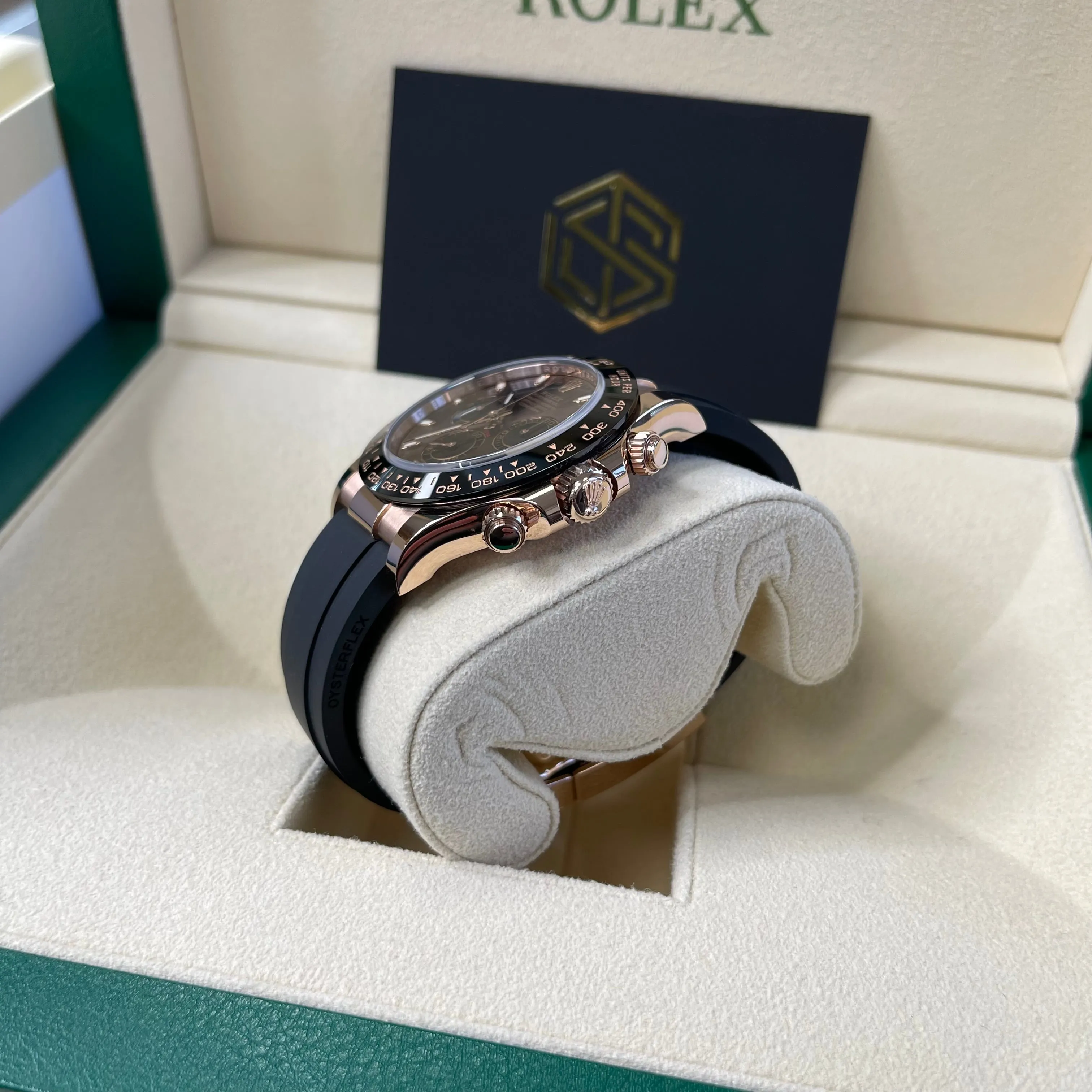 Rolex Cosmograph Daytona Oyster Flex Everose Chocolate Dial 116515LN 2021 Unworn Full Set Watch