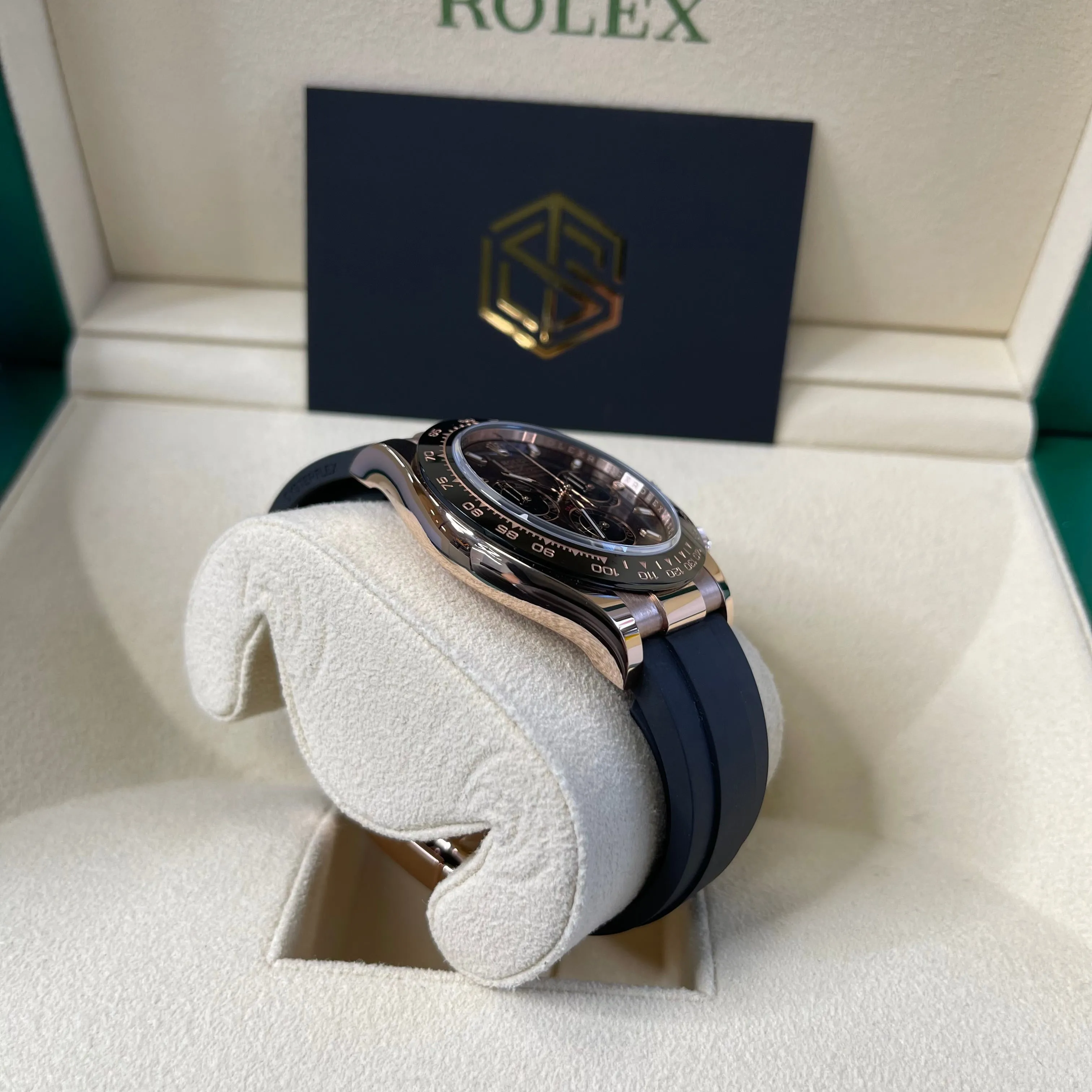 Rolex Cosmograph Daytona Oyster Flex Everose Chocolate Dial 116515LN 2021 Unworn Full Set Watch