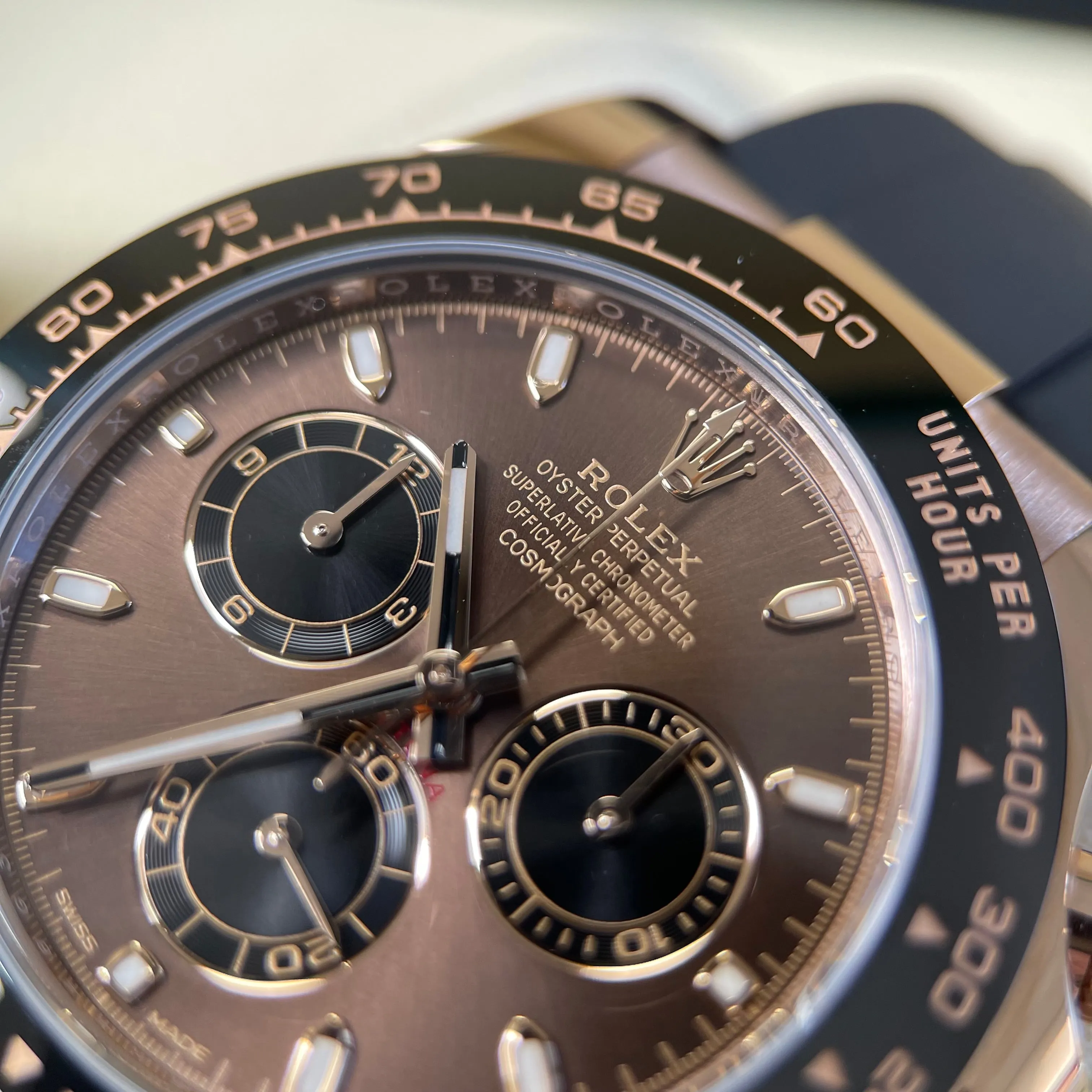 Rolex Cosmograph Daytona Oyster Flex Everose Chocolate Dial 116515LN 2021 Unworn Full Set Watch