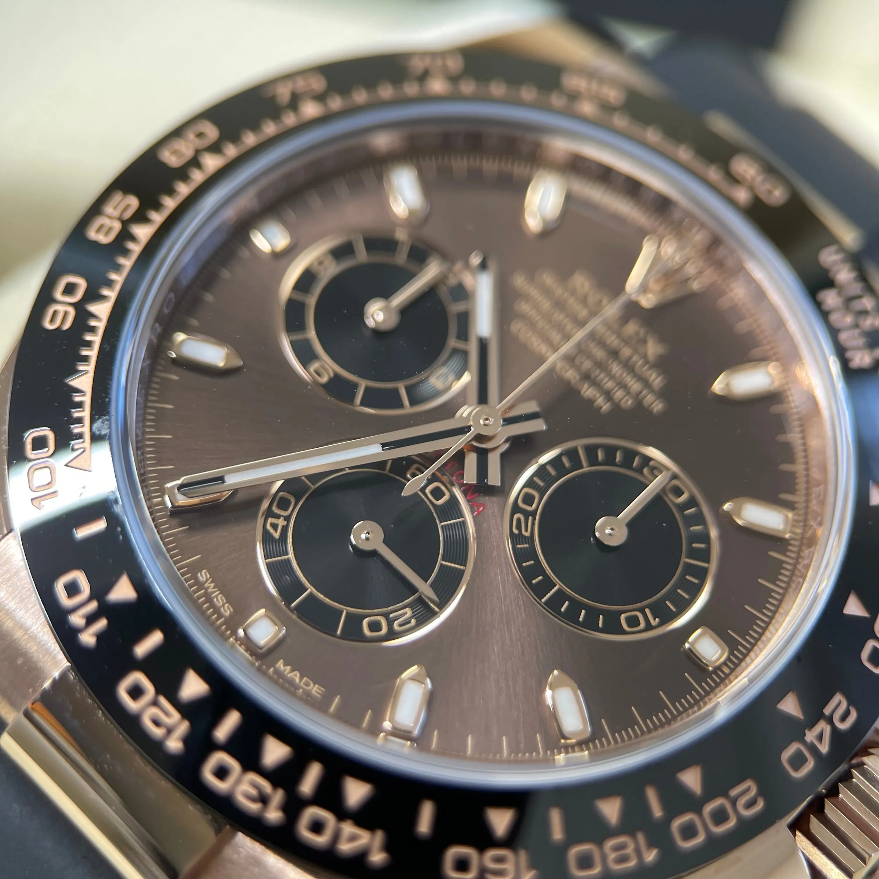 Rolex Cosmograph Daytona Oyster Flex Everose Chocolate Dial 116515LN 2021 Unworn Full Set Watch
