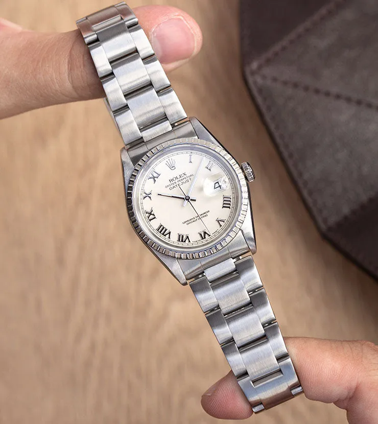 Rolex Datejust 16220 Cream Dial with Roman Hours