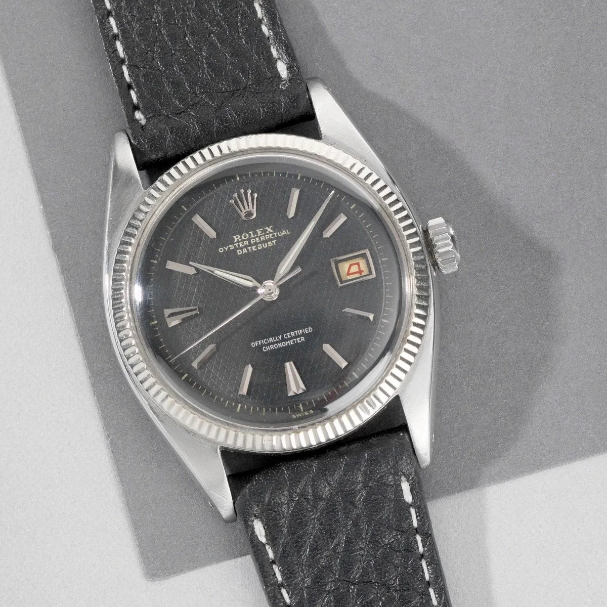 Rolex Datejust Black Honeycomb Dial 6305-1