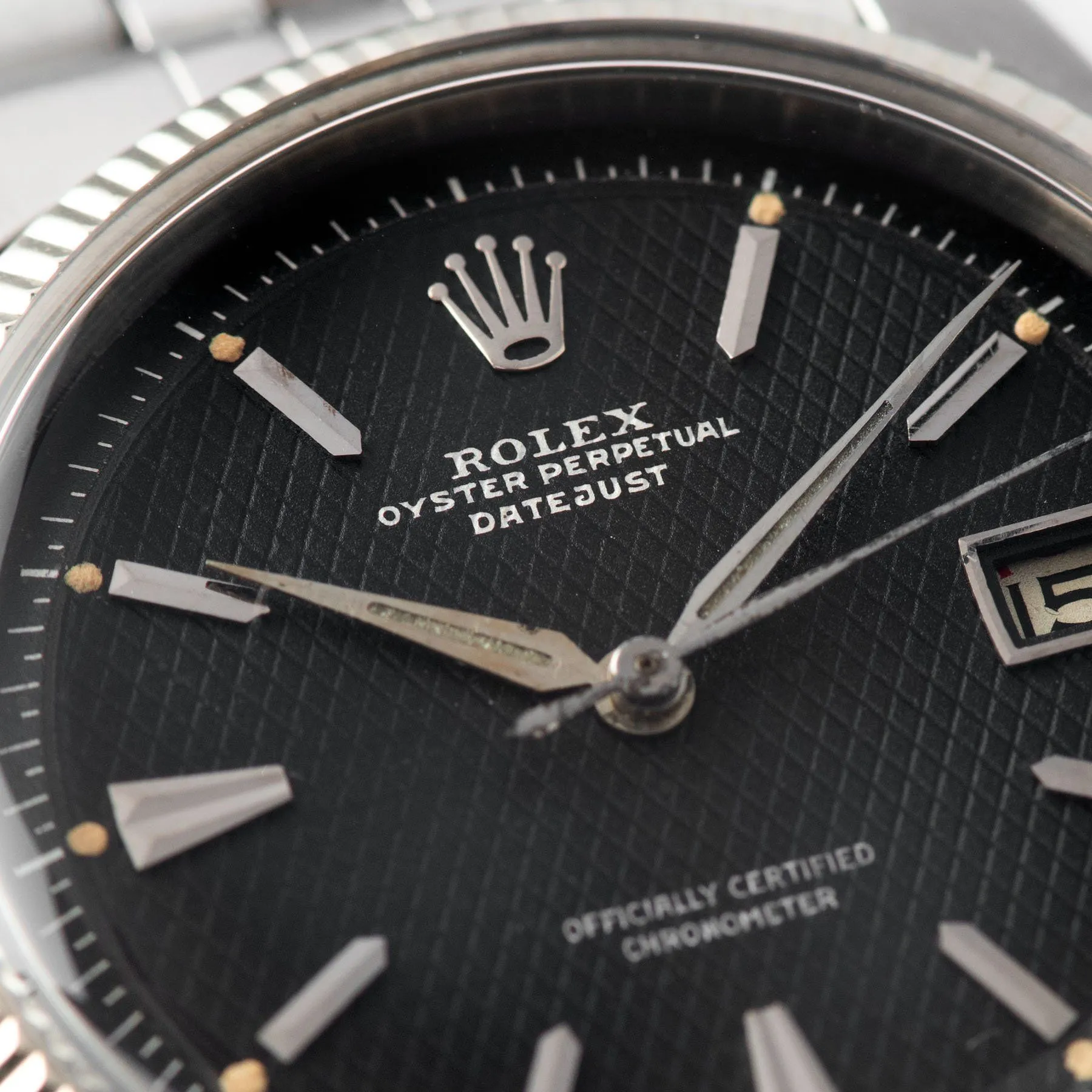 Rolex Datejust Ovettone Black Honeycomb Dial 6305