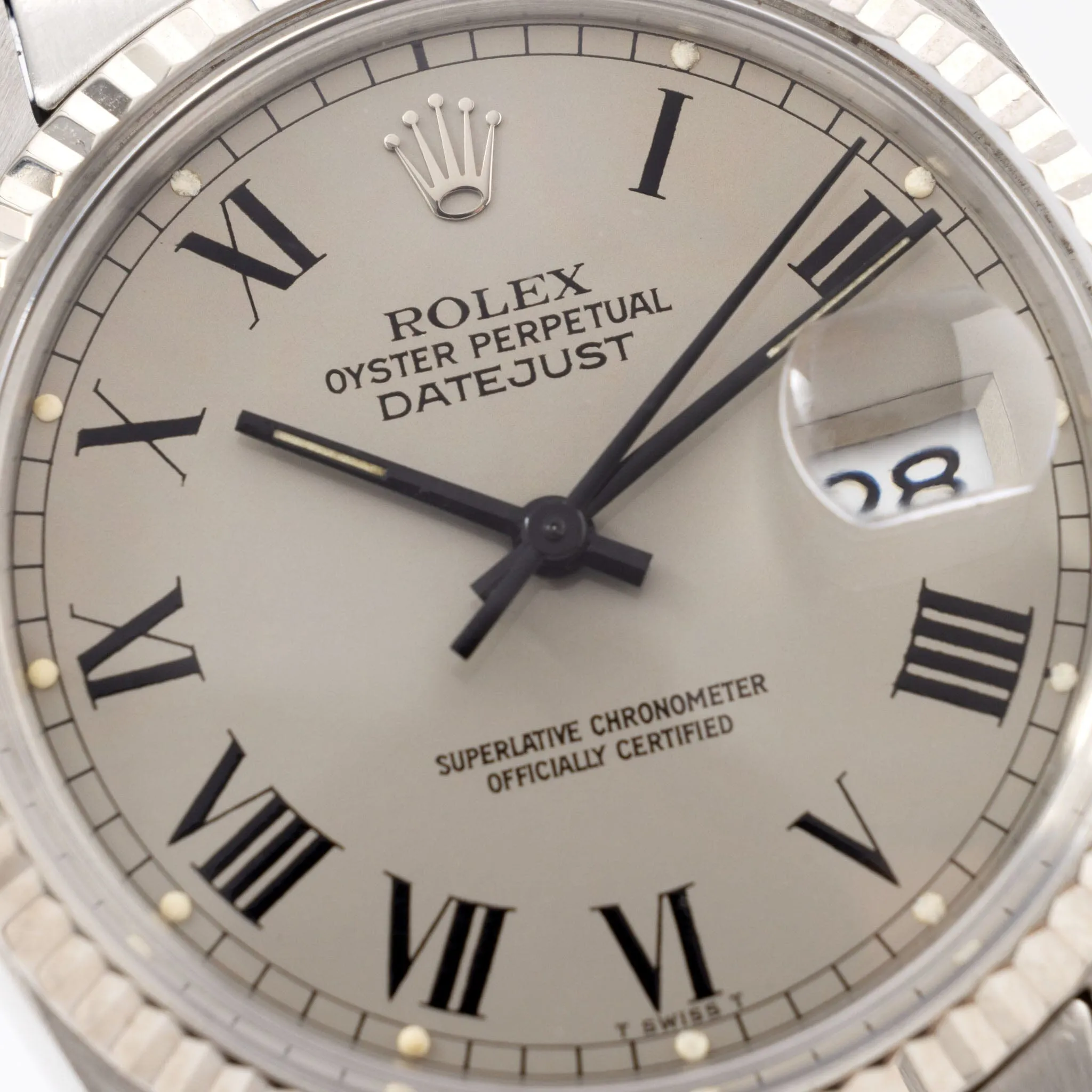 Rolex Datejust Reference 16014 rare Grey Buckley Dial