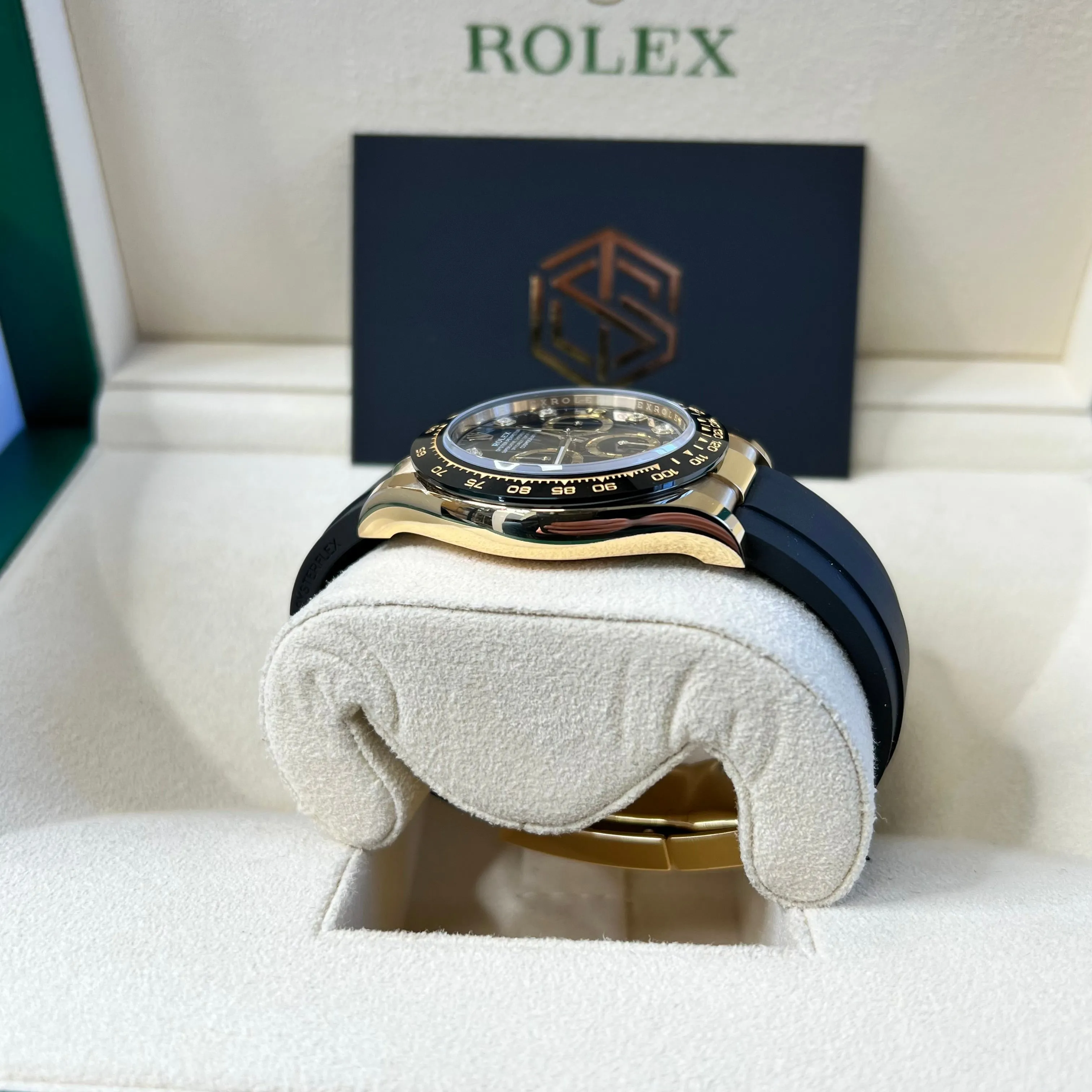 Rolex Daytona 116518LN 18ct Yellow Gold Black Diamond Dial Oyster Flex NEW 2021 MODEL Watch
