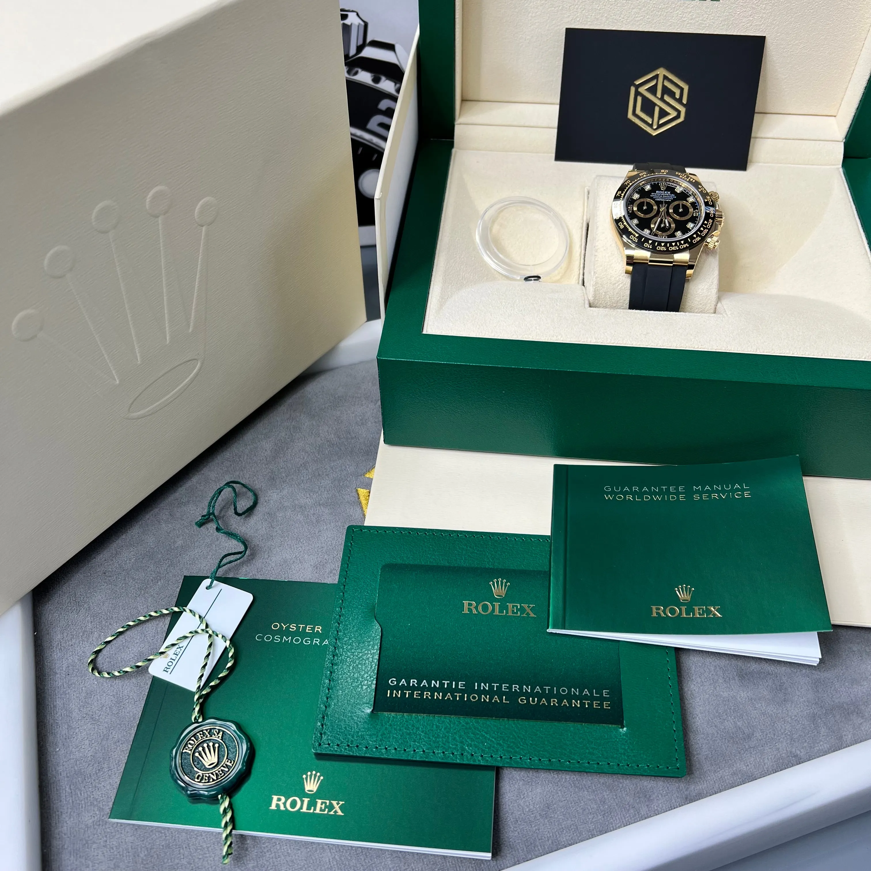 Rolex Daytona 116518LN 18ct Yellow Gold Black Diamond Dial Oyster Flex NEW 2021 MODEL Watch