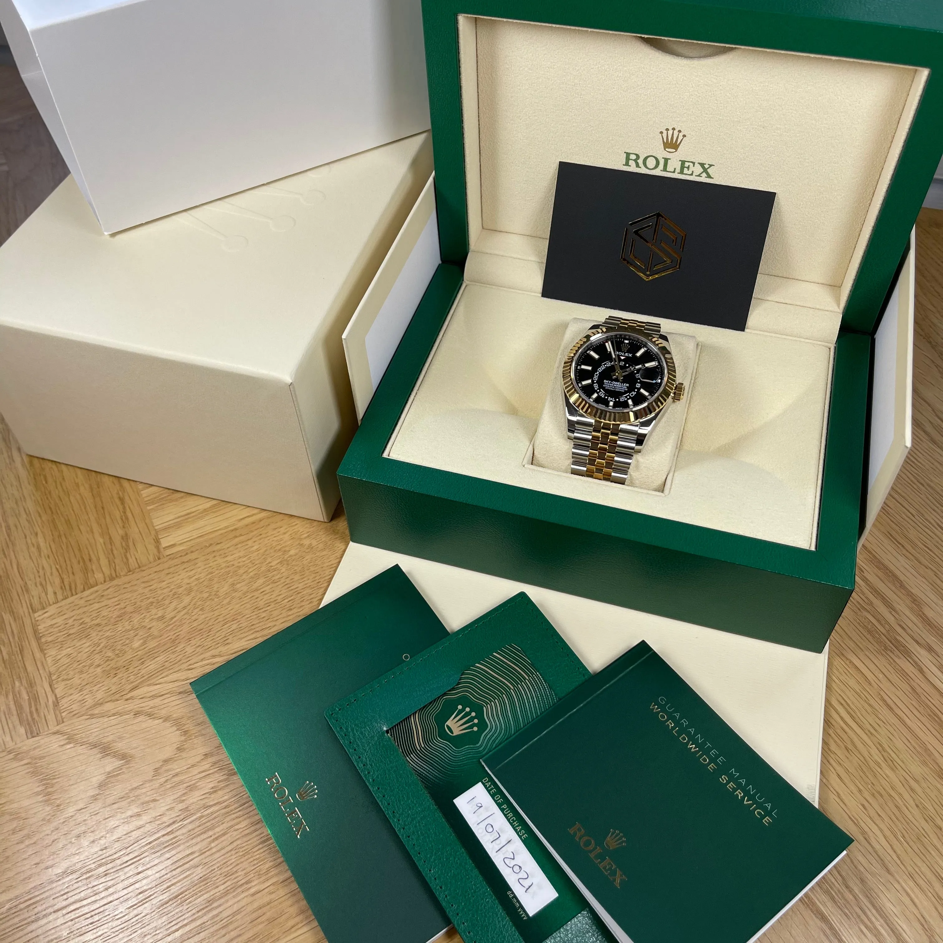 Rolex Sky-Dweller Jubilee Black Dial 326933 Brand New 2021 Model Watch