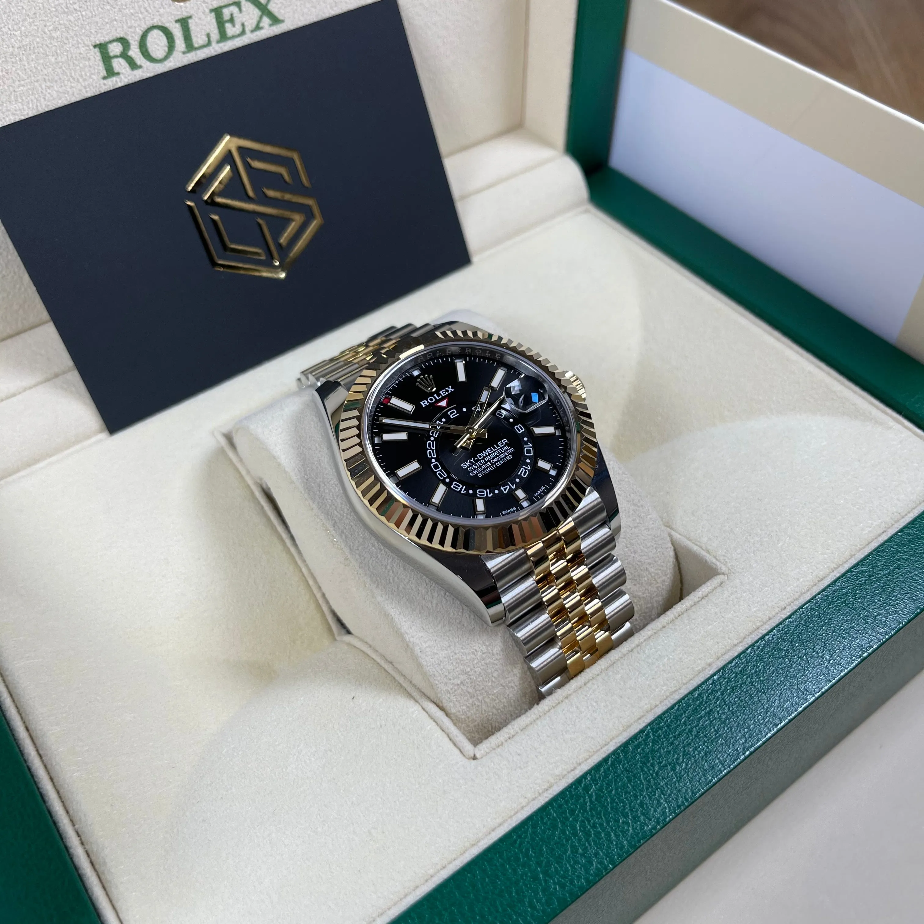 Rolex Sky-Dweller Jubilee Black Dial 326933 Brand New 2021 Model Watch