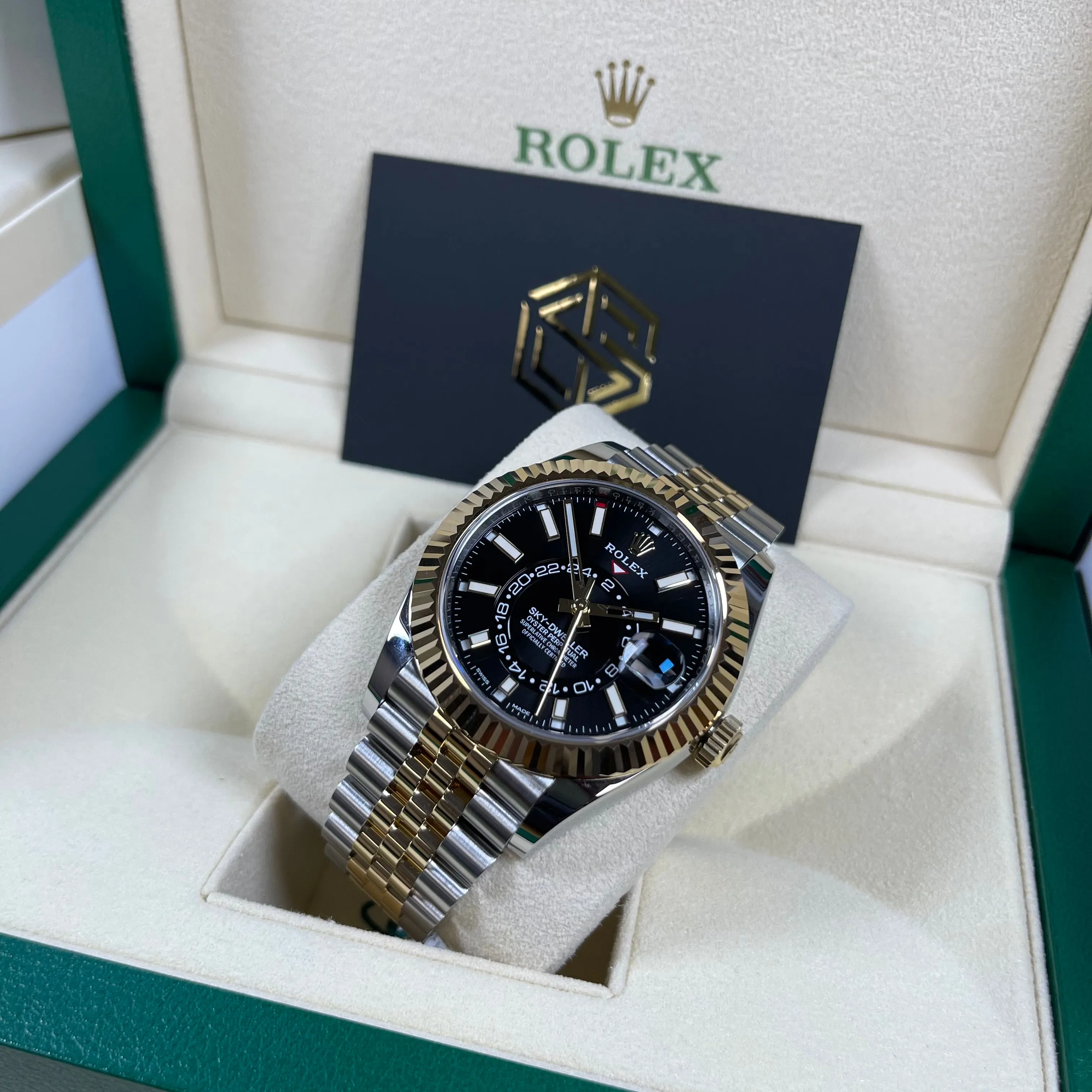 Rolex Sky-Dweller Jubilee Black Dial 326933 Brand New 2021 Model Watch