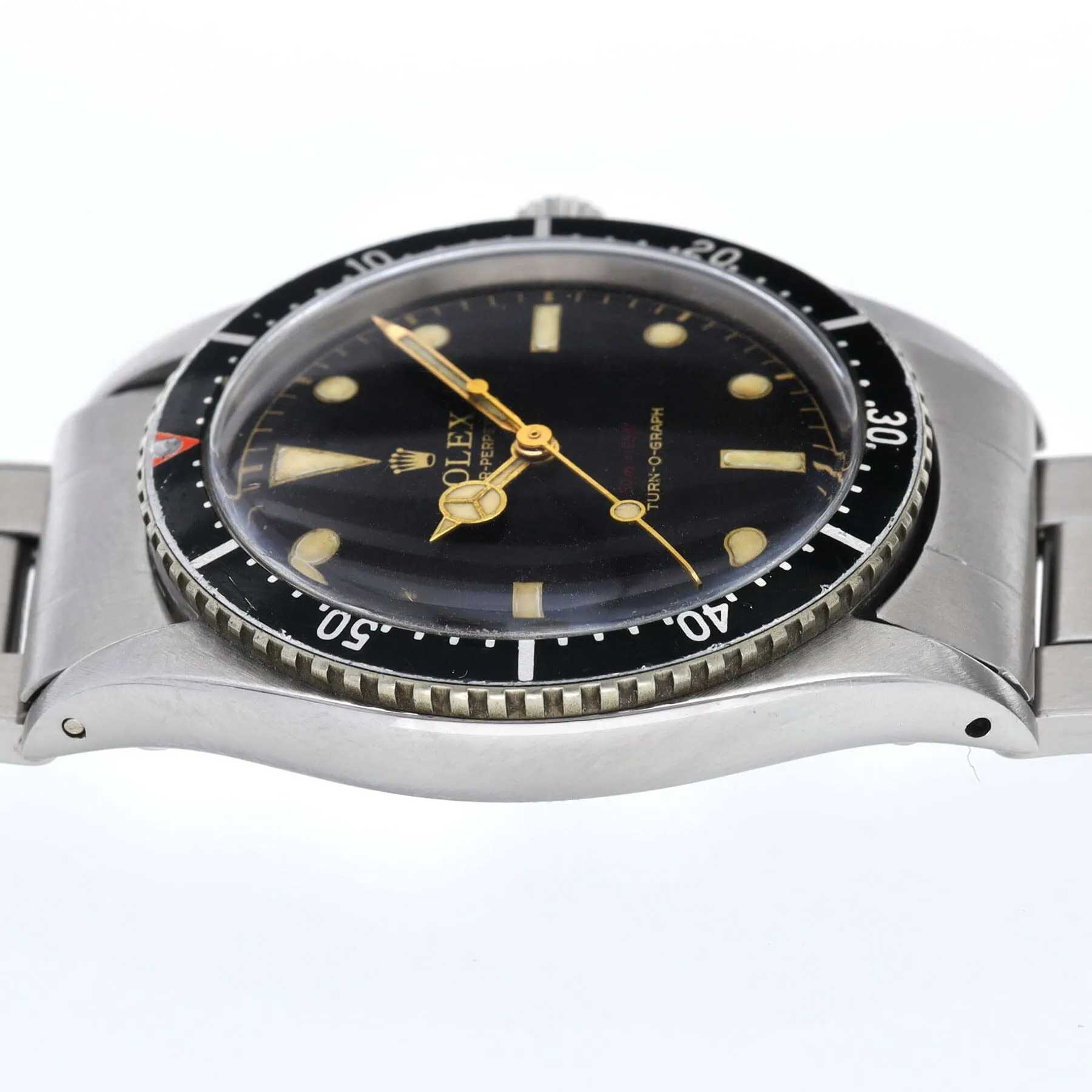 Rolex Turn-O-Graph 6202 Gilt Dial Red Depth Red Triangle Bezel