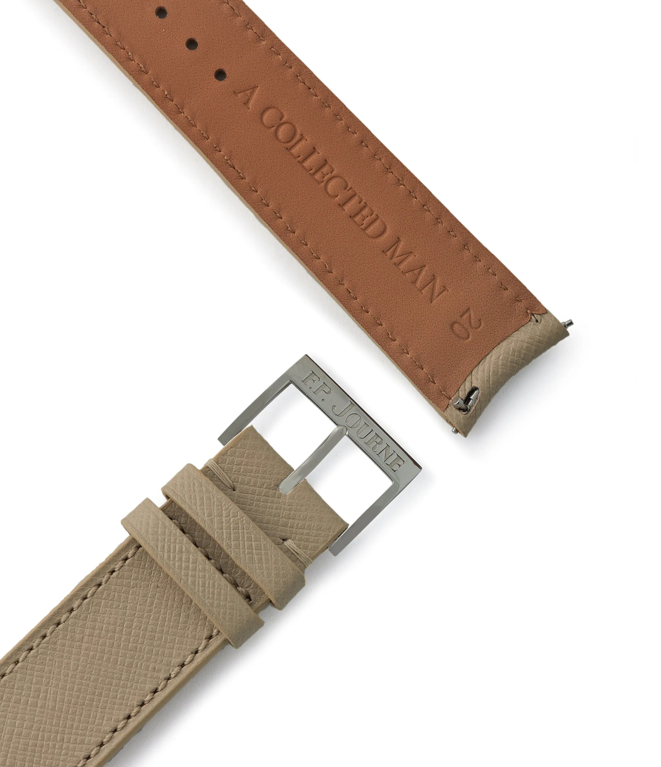 saffiano curved strap