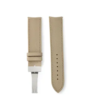 saffiano curved strap
