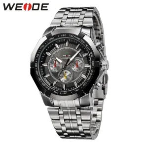 sale! WEIDE Men's Luxury Black Watch Japan Quartz Watches Military Fashion & Casual Diver for Men Wristwatch 12-month Guarantee