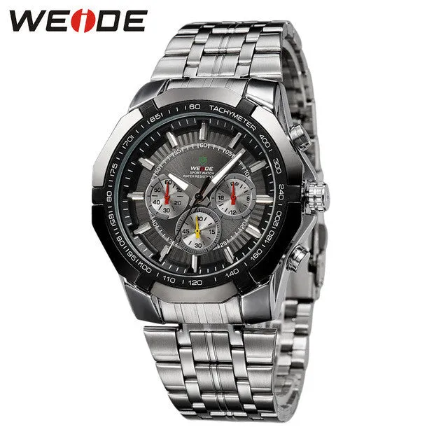 sale! WEIDE Men's Luxury Black Watch Japan Quartz Watches Military Fashion & Casual Diver for Men Wristwatch 12-month Guarantee