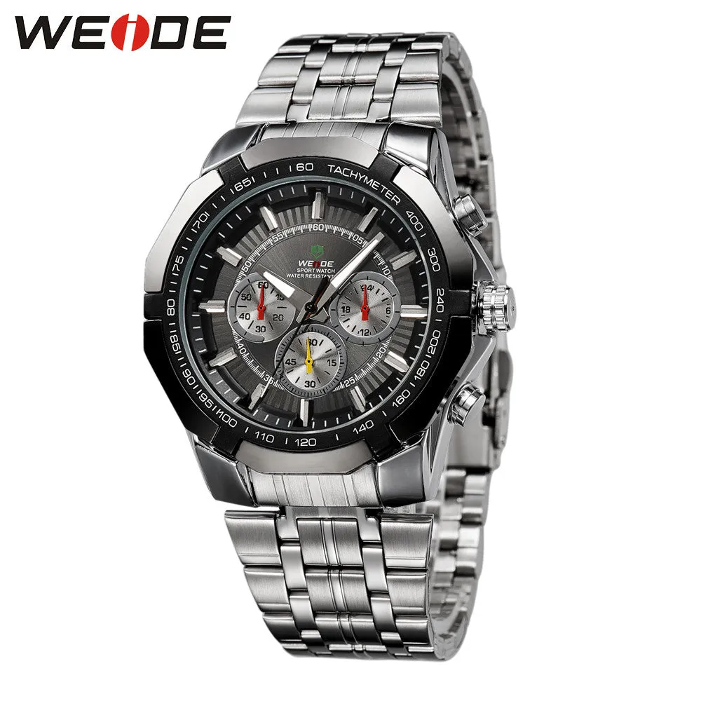 sale! WEIDE Men's Luxury Black Watch Japan Quartz Watches Military Fashion & Casual Diver for Men Wristwatch 12-month Guarantee