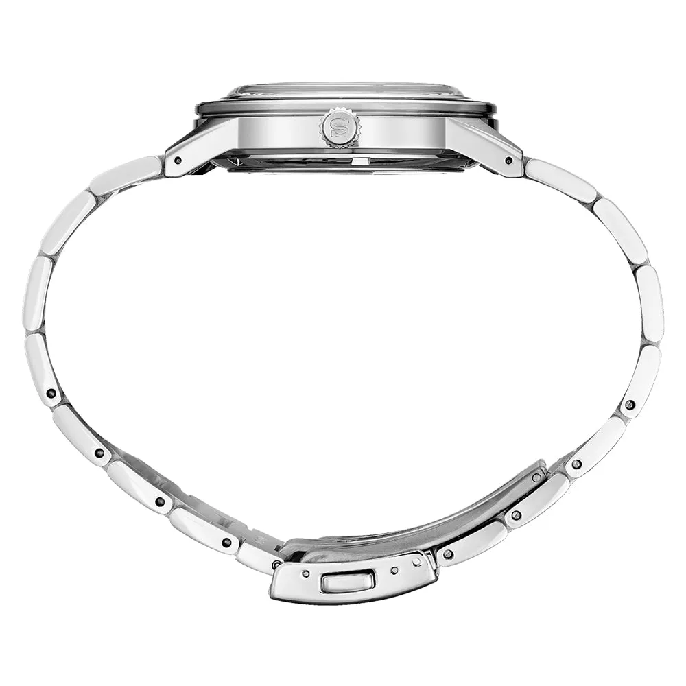 Seiko Mens White Dial Stainless steel Band Quartz Wrist watch - SRPG03