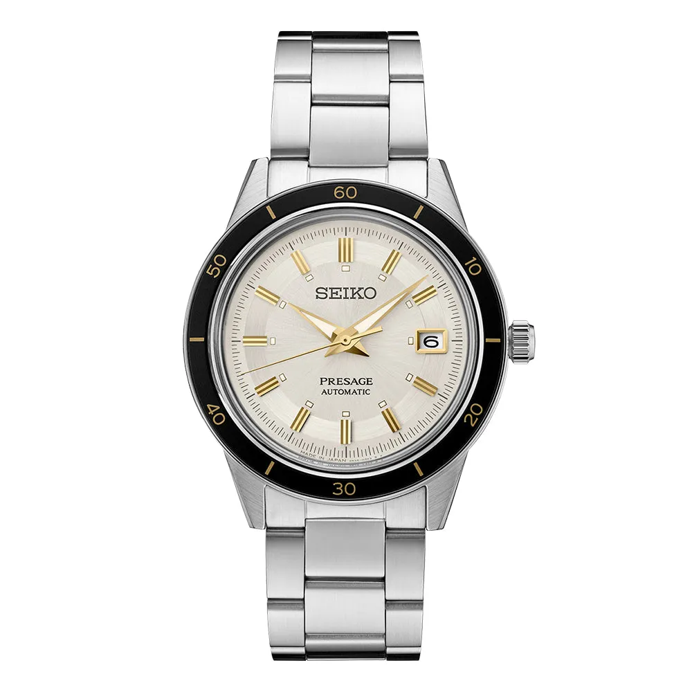 Seiko Mens White Dial Stainless steel Band Quartz Wrist watch - SRPG03