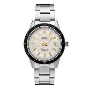 Seiko Mens White Dial Stainless steel Band Quartz Wrist watch - SRPG03