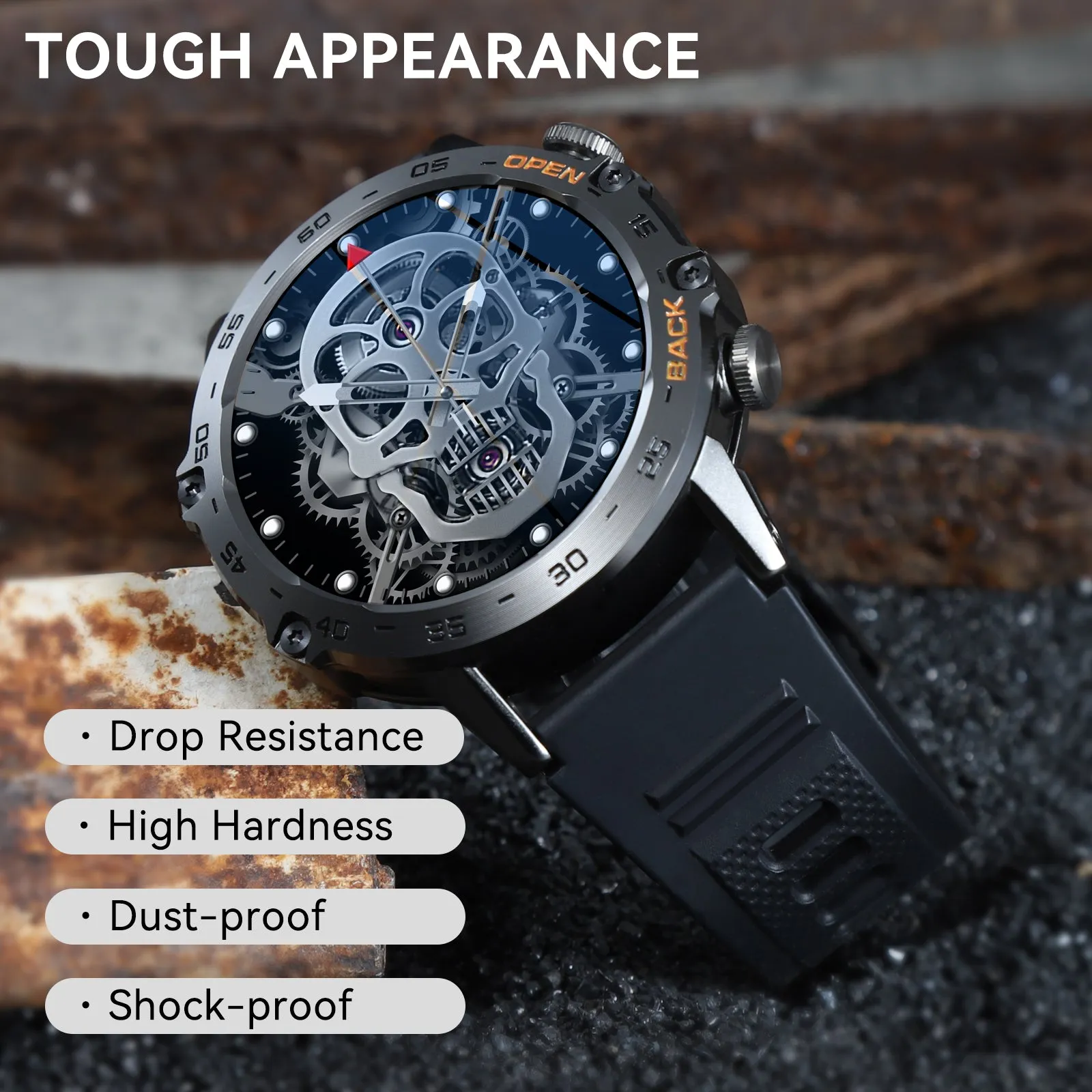 Smart Watch for Men Answer/Make Calls 1.39" Smartwatch Voice Assistant Notification Fitness Watch Fitness Tracker Pedometer Watch with Heart Rate Monitor Sleep Tracker 100  Training Modes for Android iOS