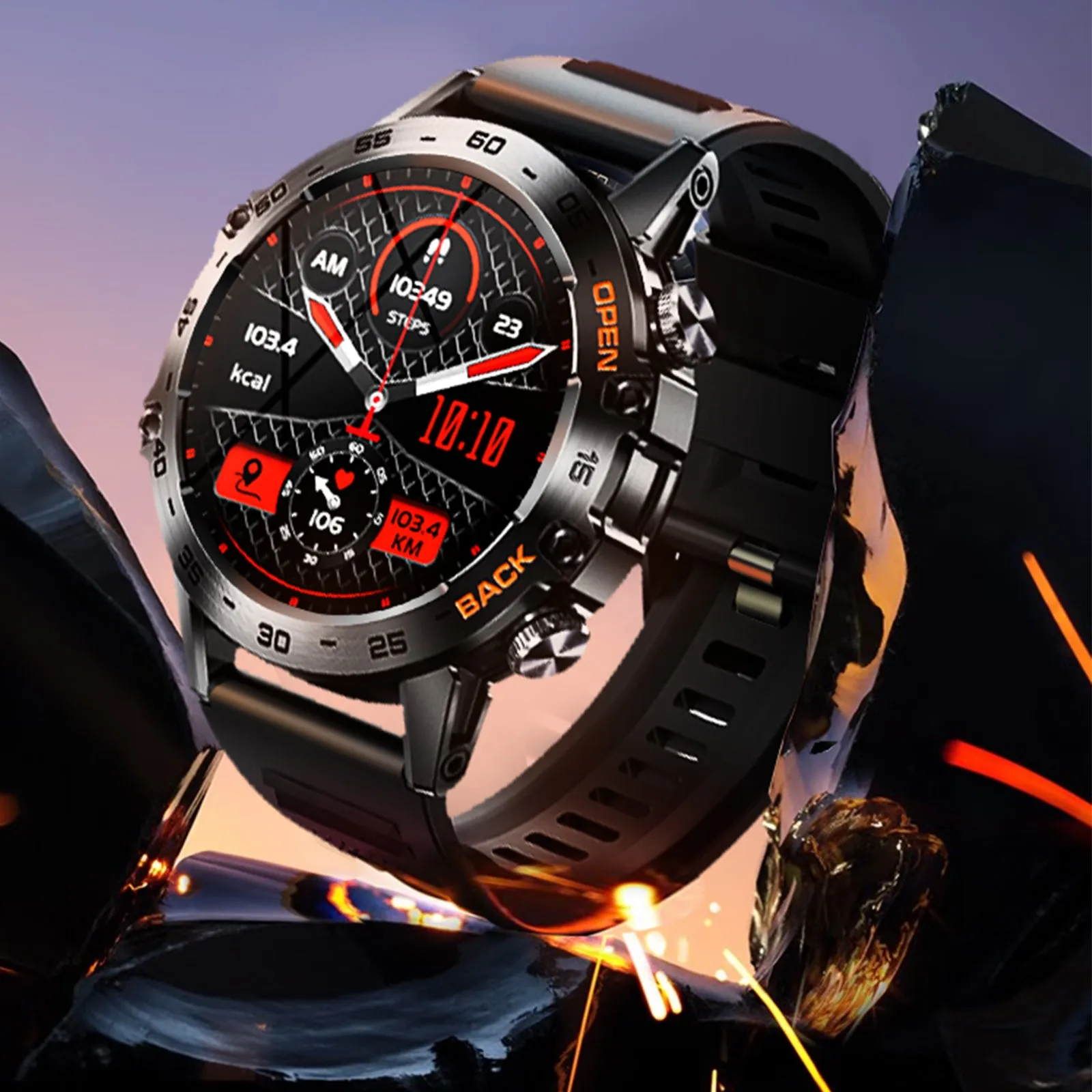 Smart Watch for Men Answer/Make Calls 1.39" Smartwatch Voice Assistant Notification Fitness Watch Fitness Tracker Pedometer Watch with Heart Rate Monitor Sleep Tracker 100  Training Modes for Android iOS
