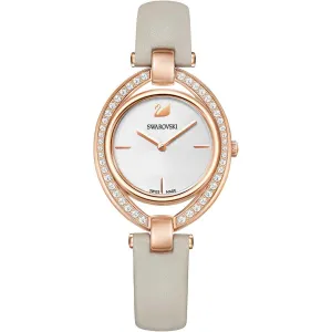 Swarovski Women's Strap Watch - Stella Silver Dial Grey Leather | 5376830