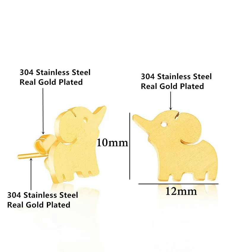 Sweet Lucky Cartoon Baby Elephant Earrings