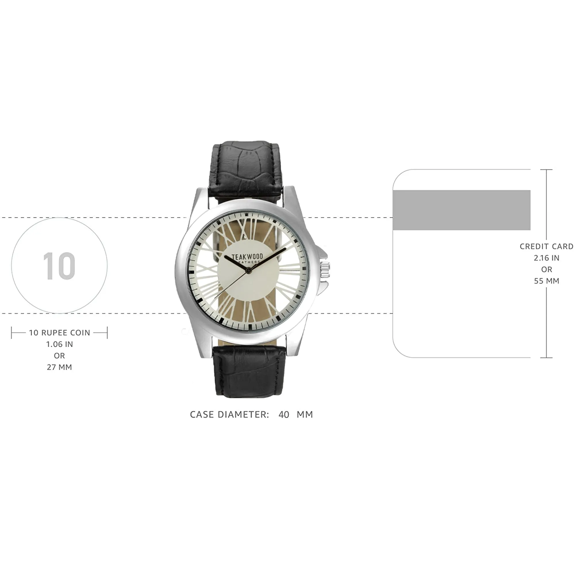 Teakwood Leather Beige Men's Analog Watch