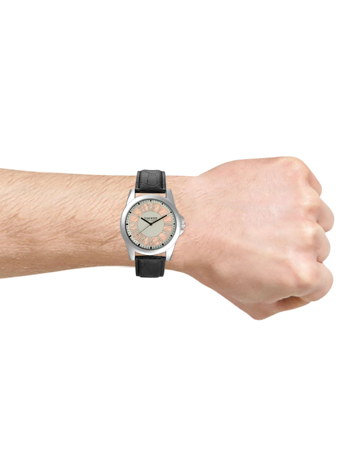 Teakwood Leather Beige Men's Analog Watch