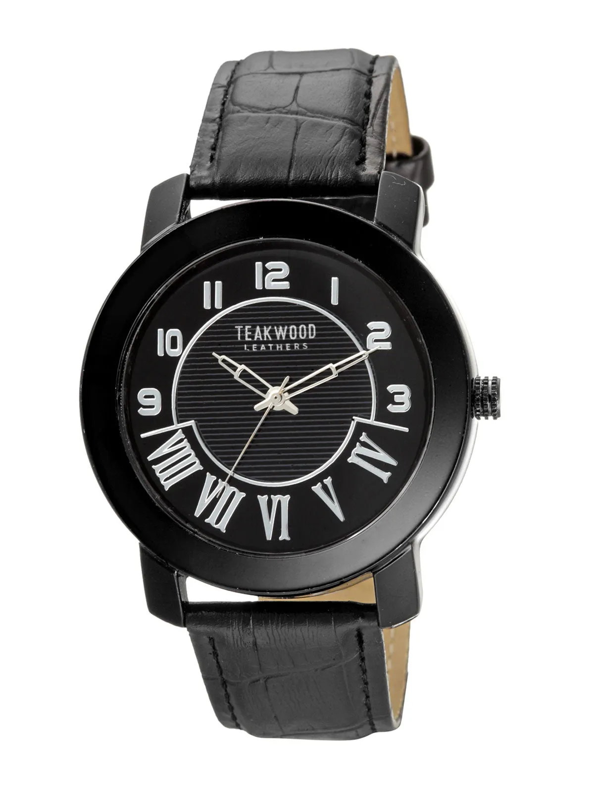 Teakwood Leather Black Men's Analog Watch