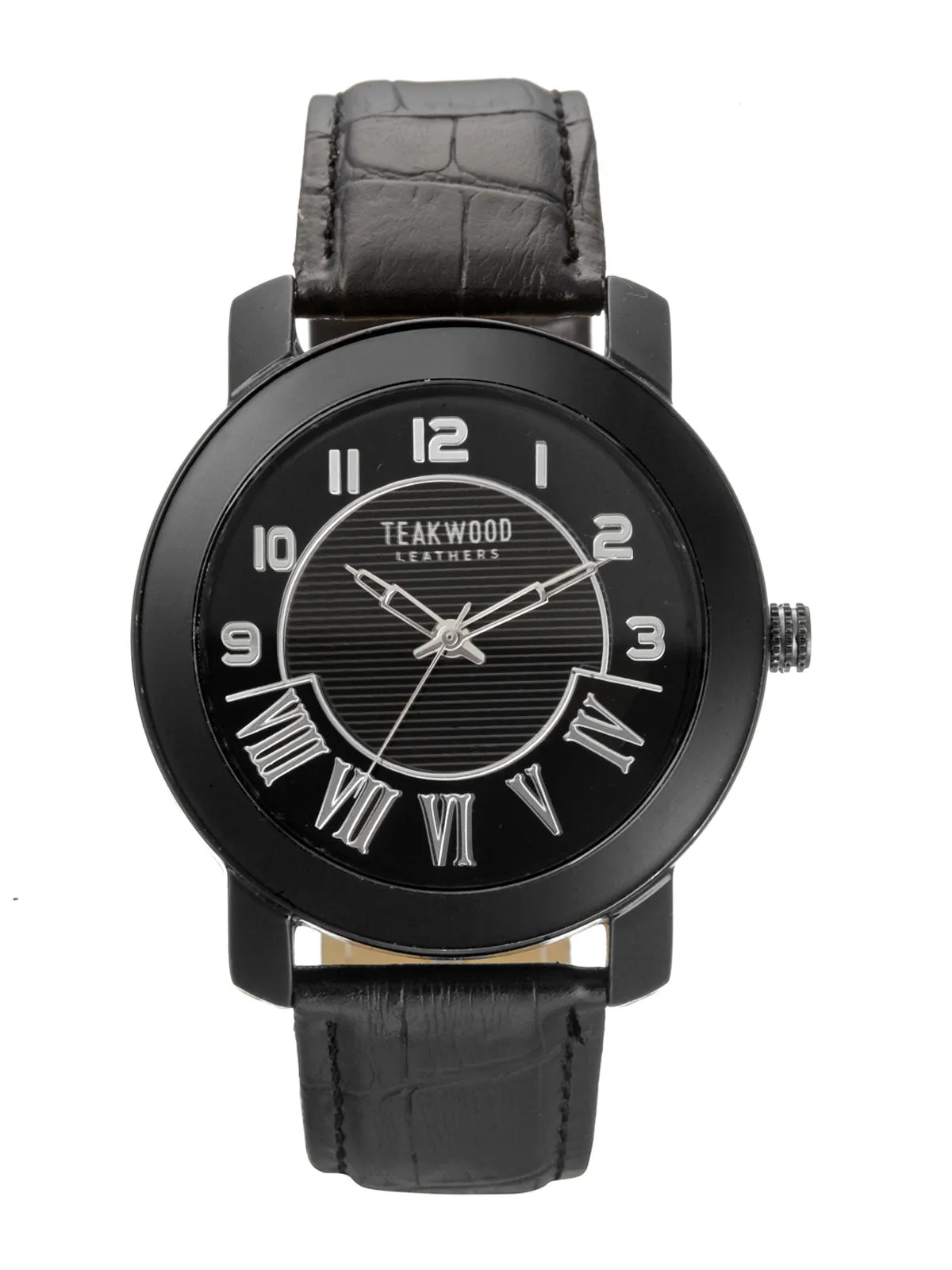 Teakwood Leather Black Men's Analog Watch