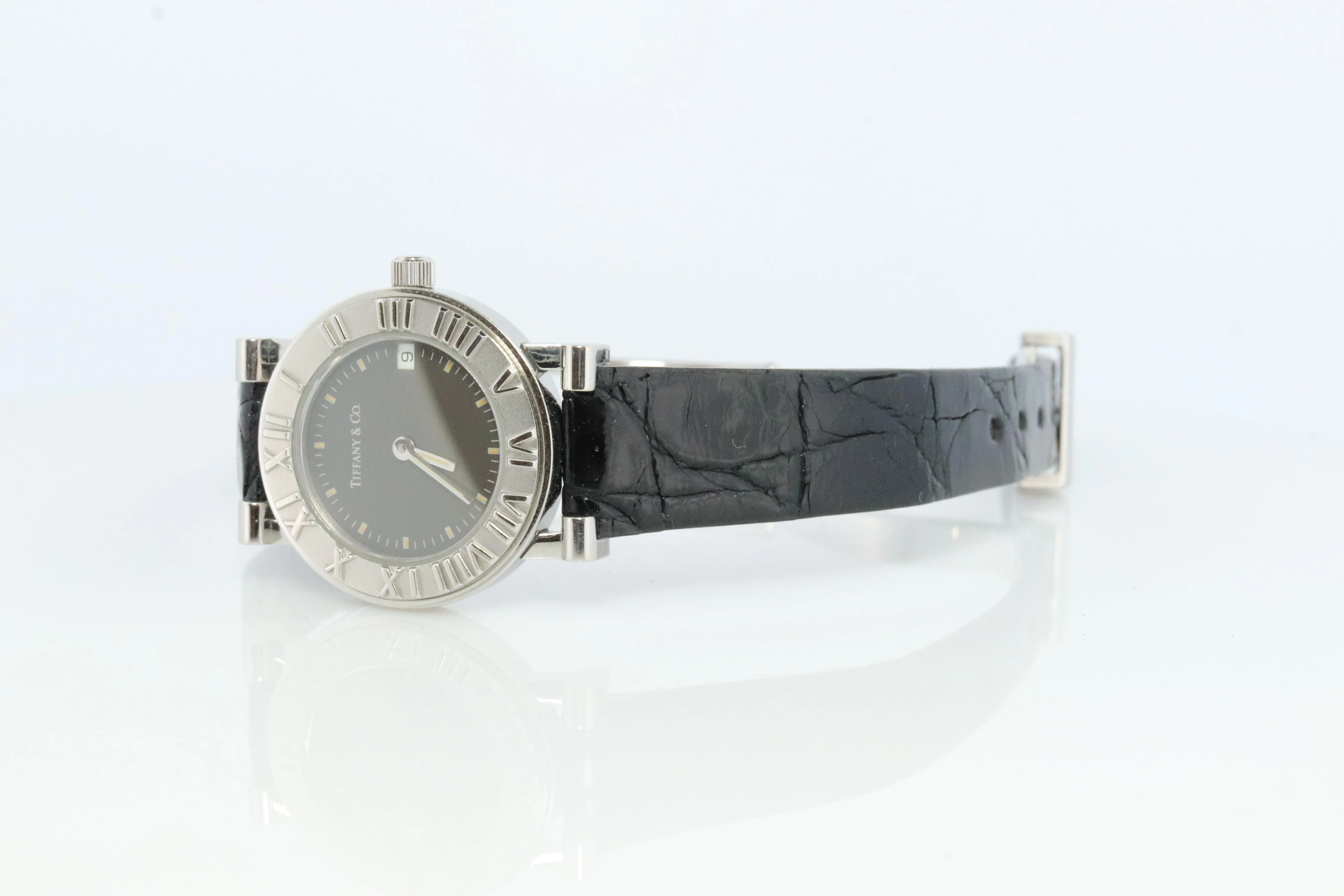 Tiffany and Co Watch. Tiffany Atlas Date Quartz 25mm Ladies Wristwatch