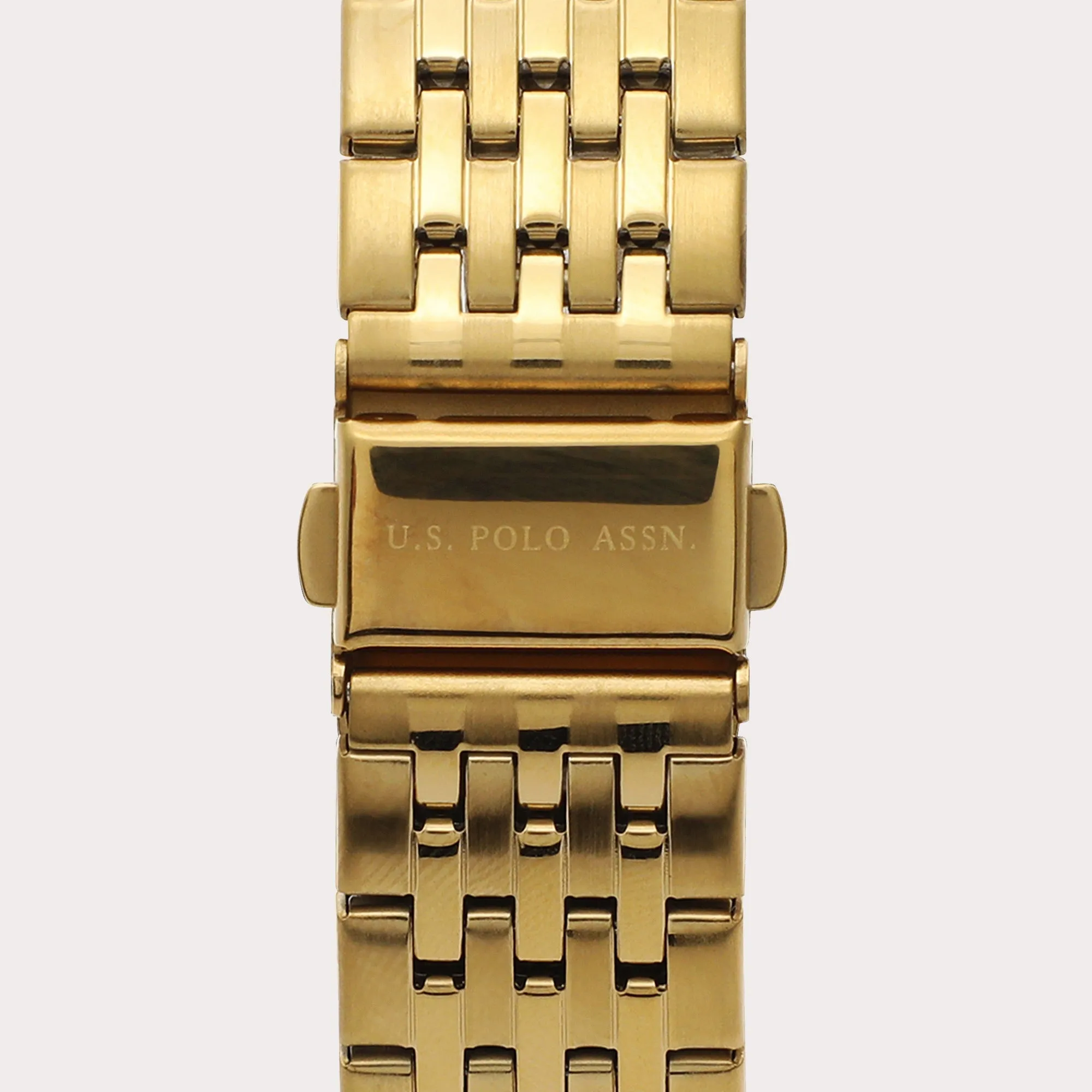 US POLO WOMEN'S STAINLESS STEEL BAND WITH ROSE GOLD PLATING & S.S. BUCKLE