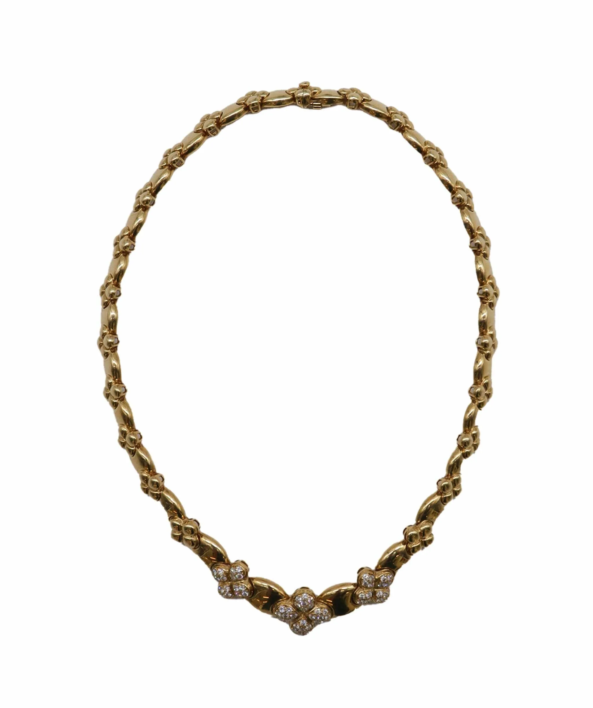 VCA 26 Clover 18K Yellow Gold Diamond Necklace LV044 DXBS2502