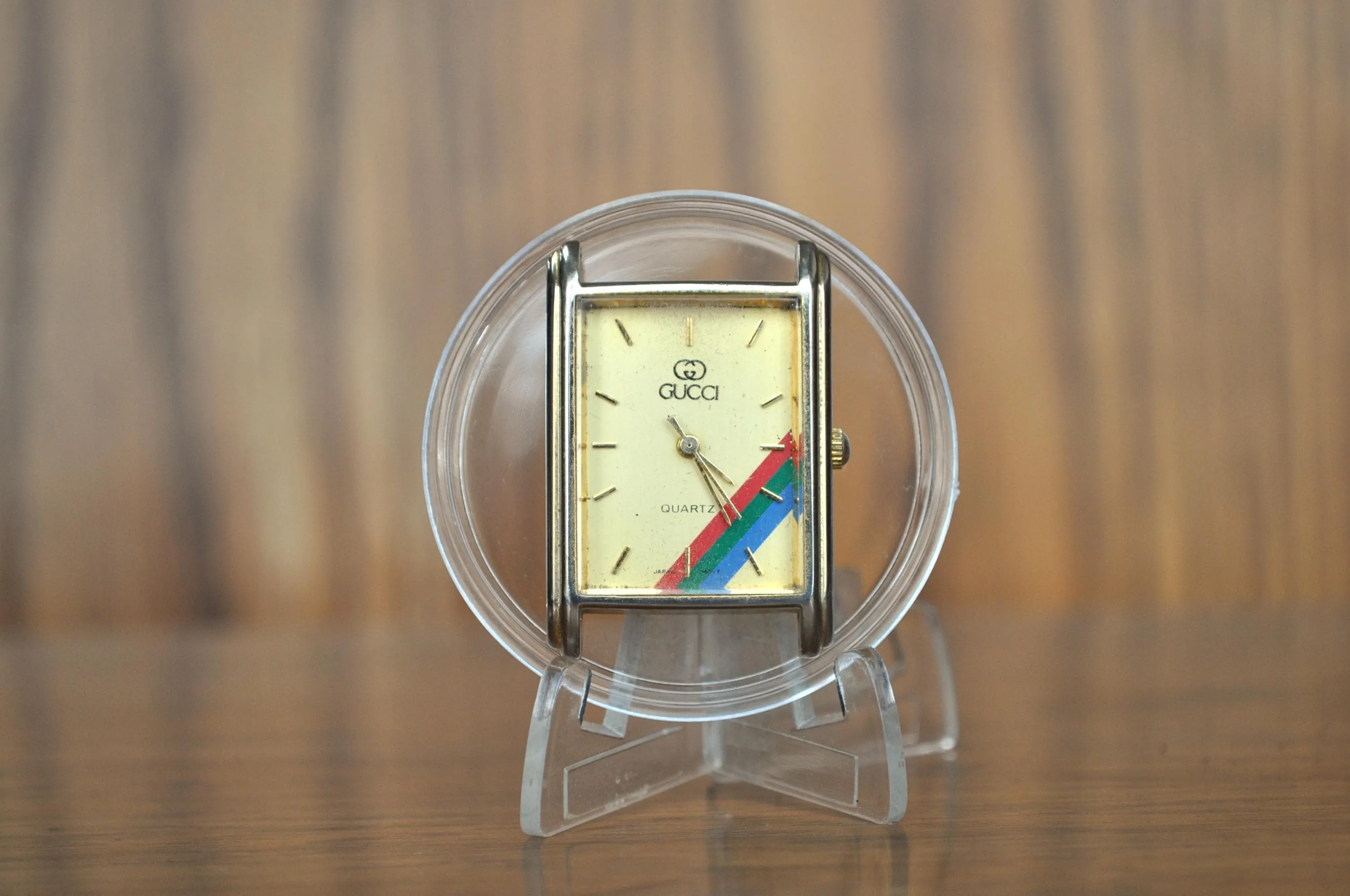 Vintage Gucci Square Watch Head - No Band - Authentic Gucci Quartz Watch Head - Not Working