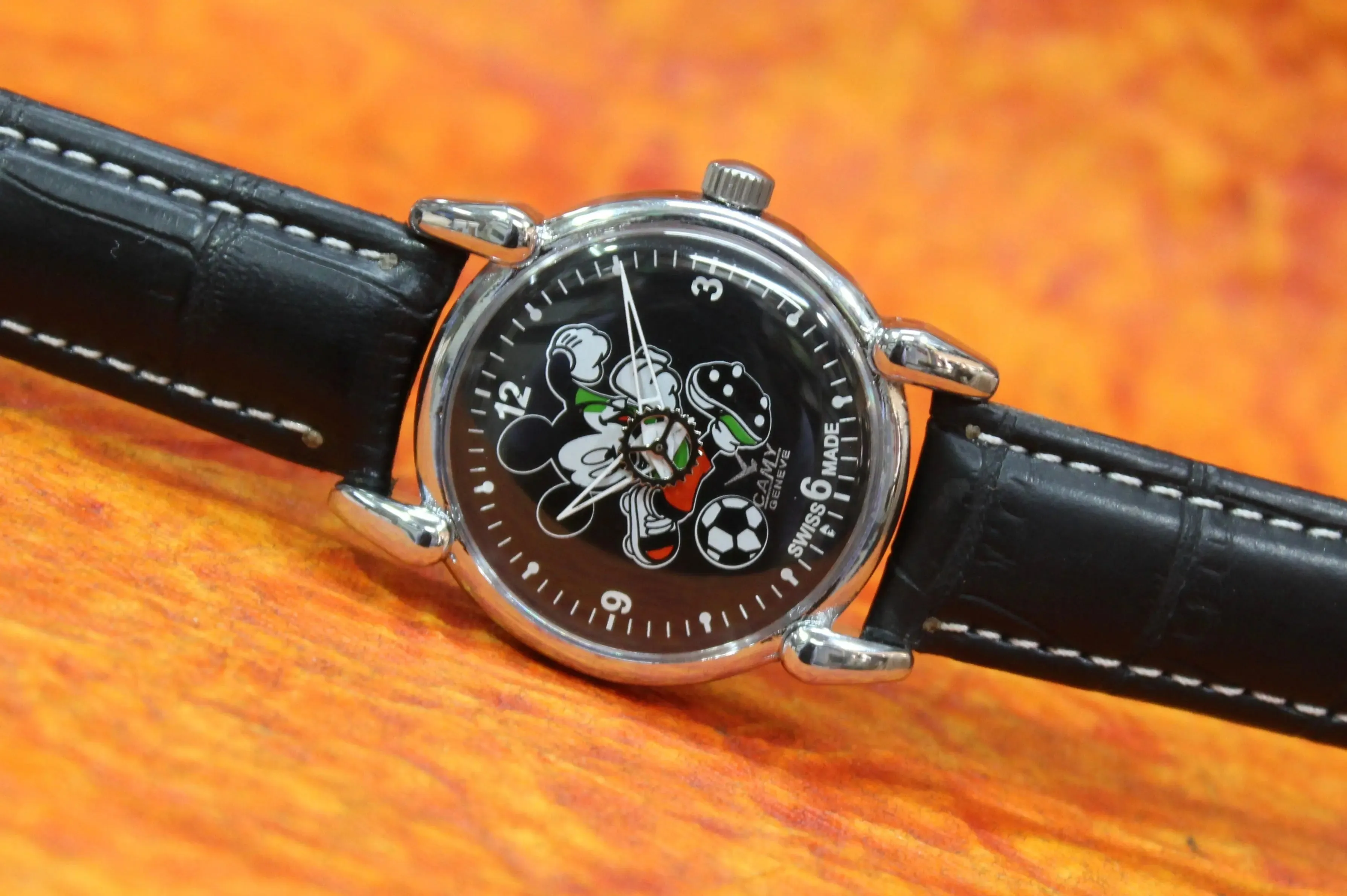 Vintage Swiss Made Watch Camy Geneva 17 Jewels FHF ST96 Hand Wind Mechanism