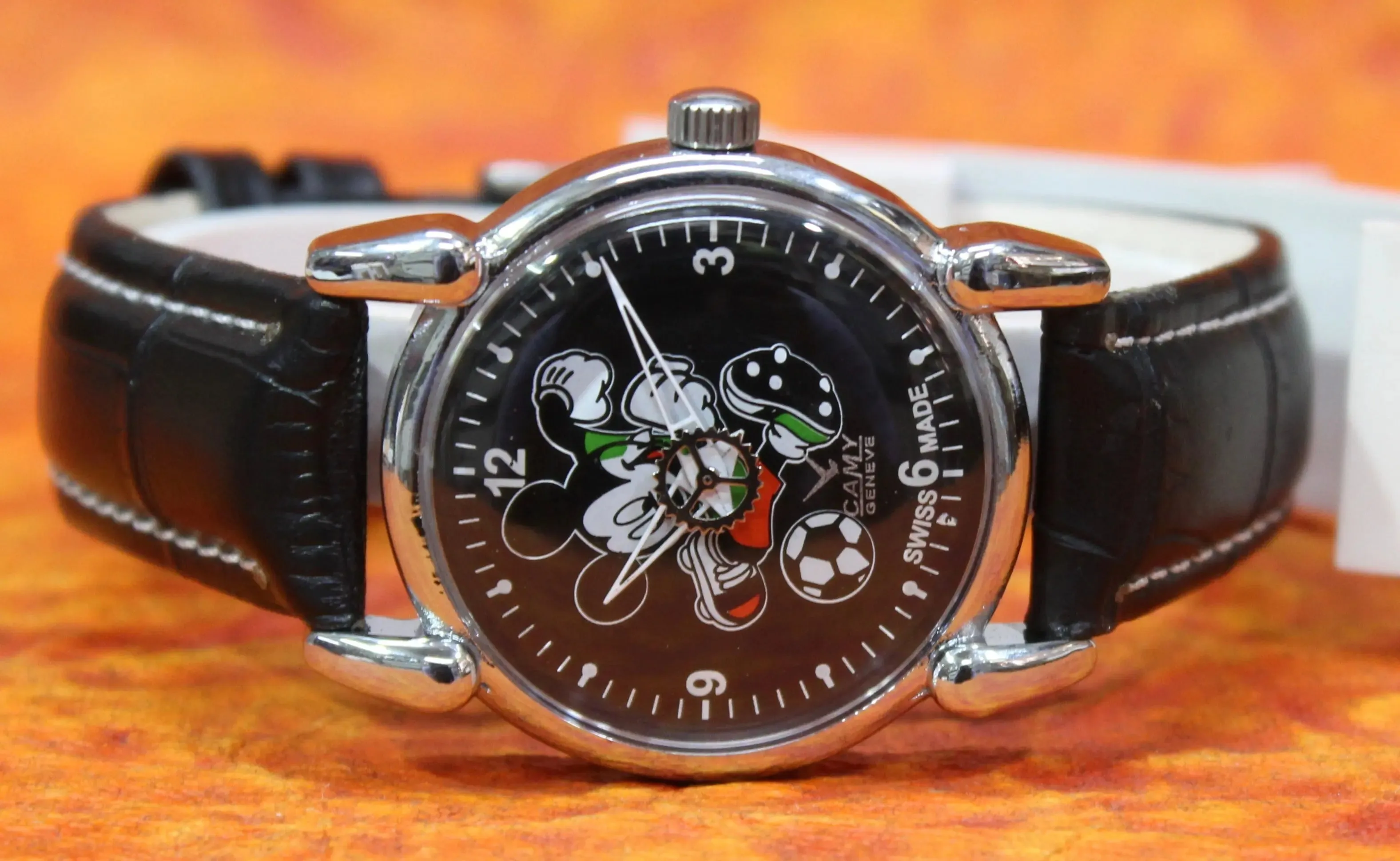 Vintage Swiss Made Watch Camy Geneva 17 Jewels FHF ST96 Hand Wind Mechanism