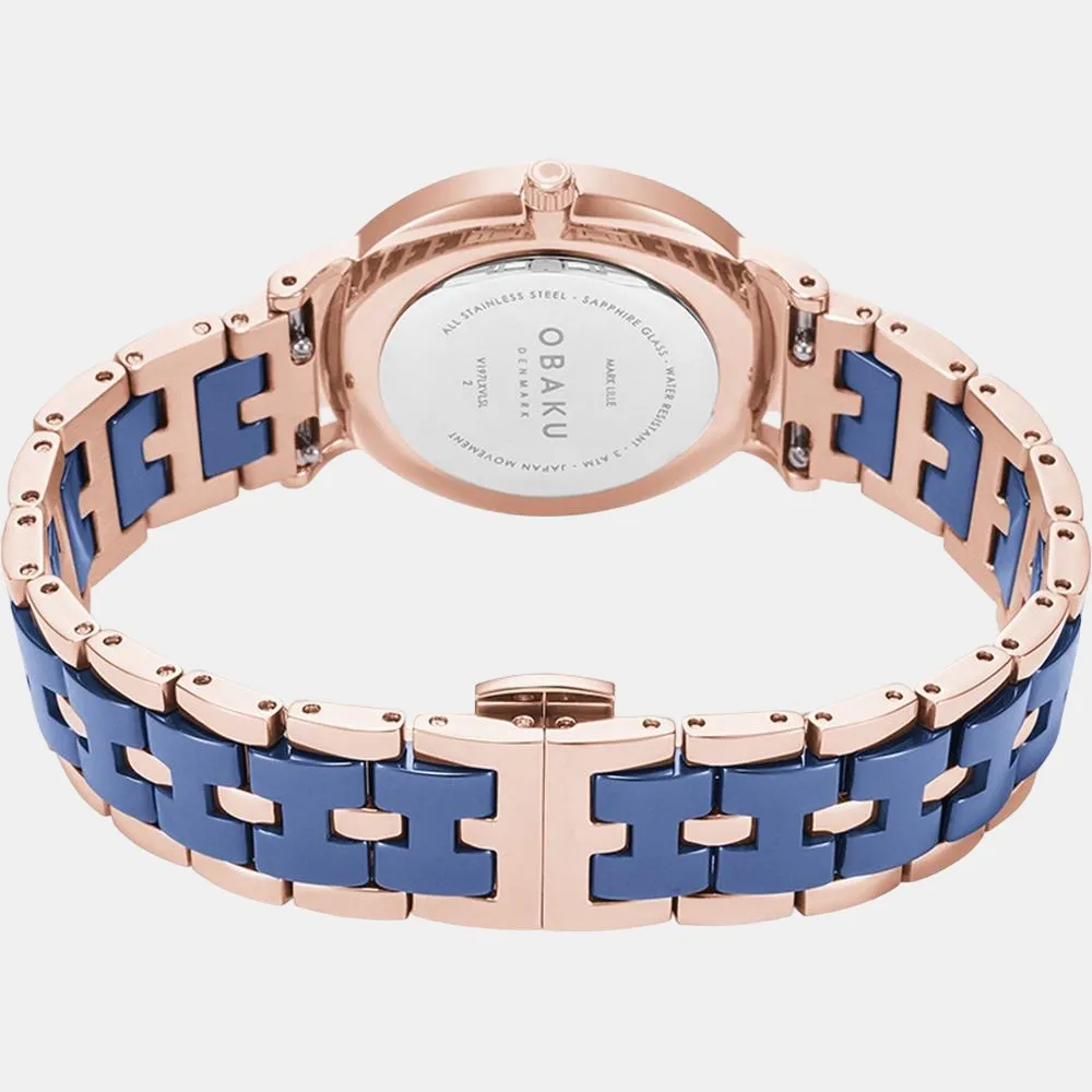 Women Blue Analog Stainless Steel Watch V197LXVLSL