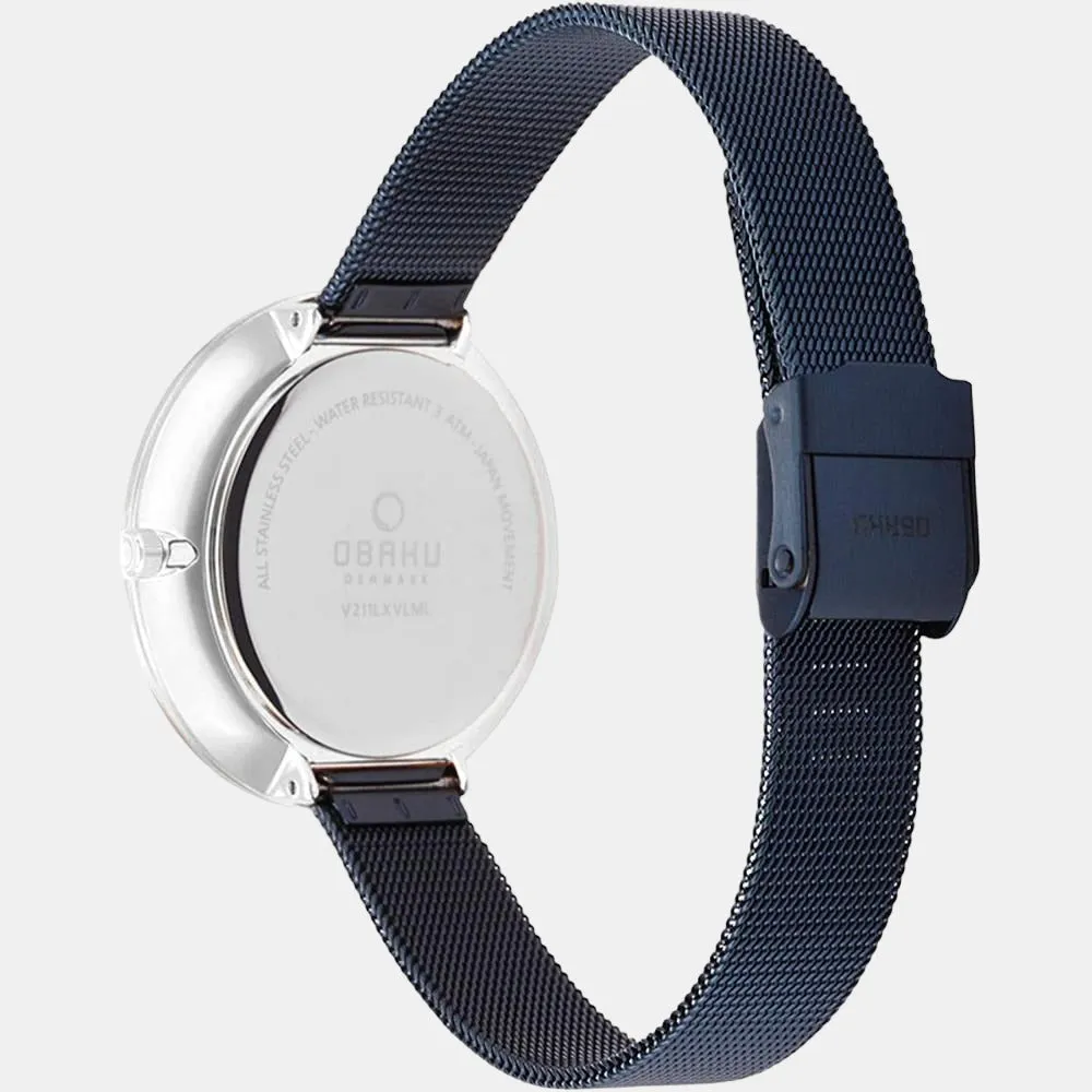 Women's Blue Analog Stainless Steel Watch V211LXCLML