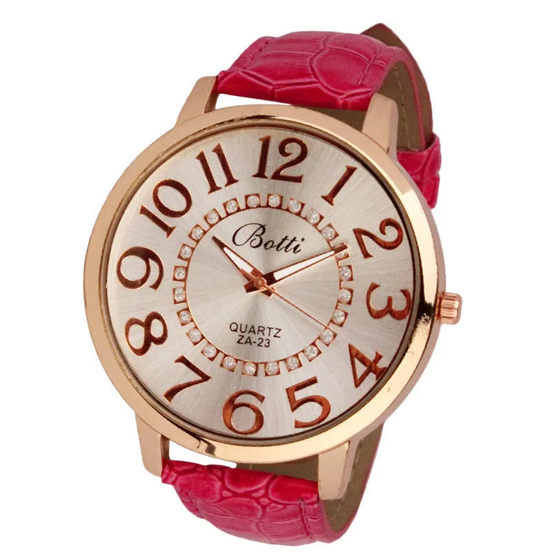 Womens Watches Brand Luxury Leather Quartz Dress Watch Cheap Clock Women Royal Gold Crystal Retro Bracelet Watches