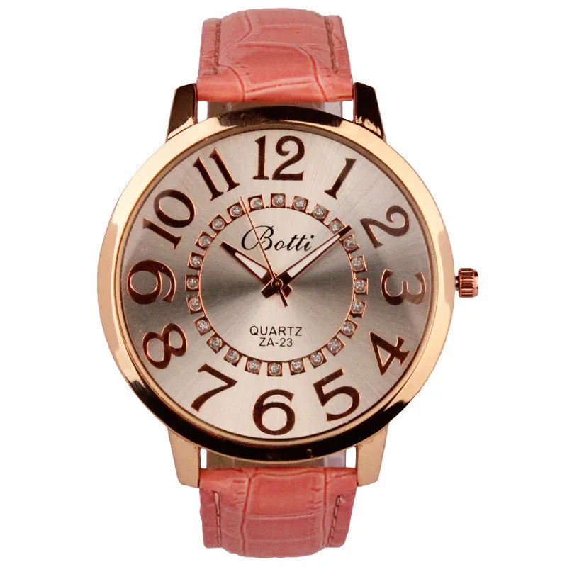 Womens Watches Brand Luxury Leather Quartz Dress Watch Cheap Clock Women Royal Gold Crystal Retro Bracelet Watches