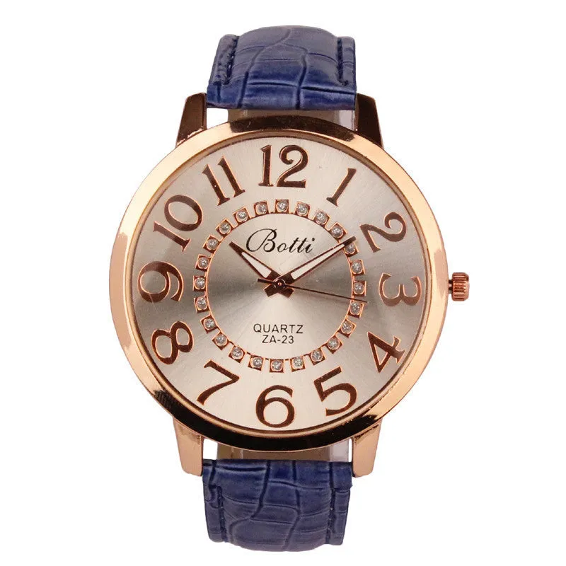 Womens Watches Brand Luxury Leather Quartz Dress Watch Cheap Clock Women Royal Gold Crystal Retro Bracelet Watches